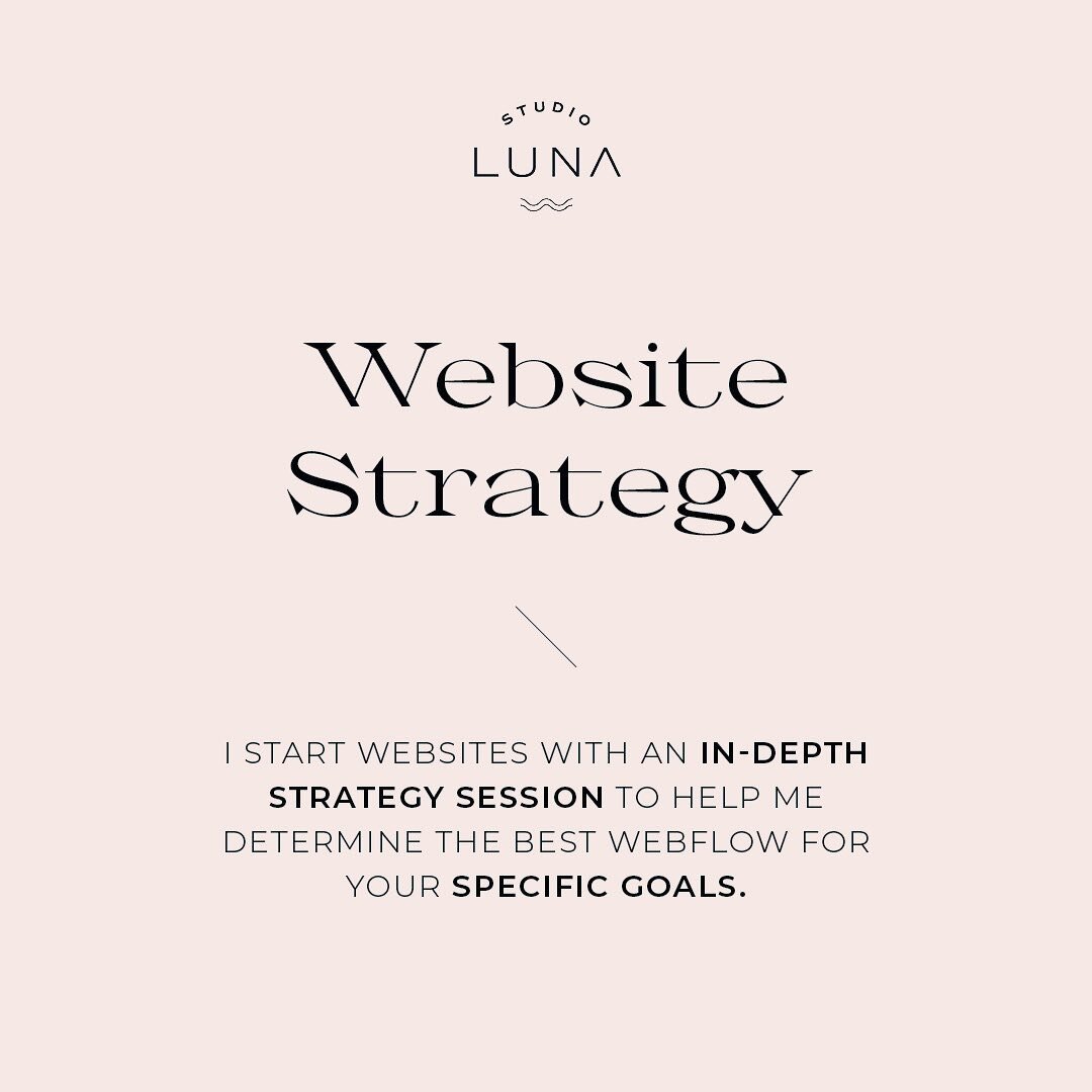 Strategy is super important when it comes to designing your website.💫

Instead of blindly designing what just looks good or is on trend, we cover your goals for the site in an in-depth strategy session so that I can build you the site that makes the