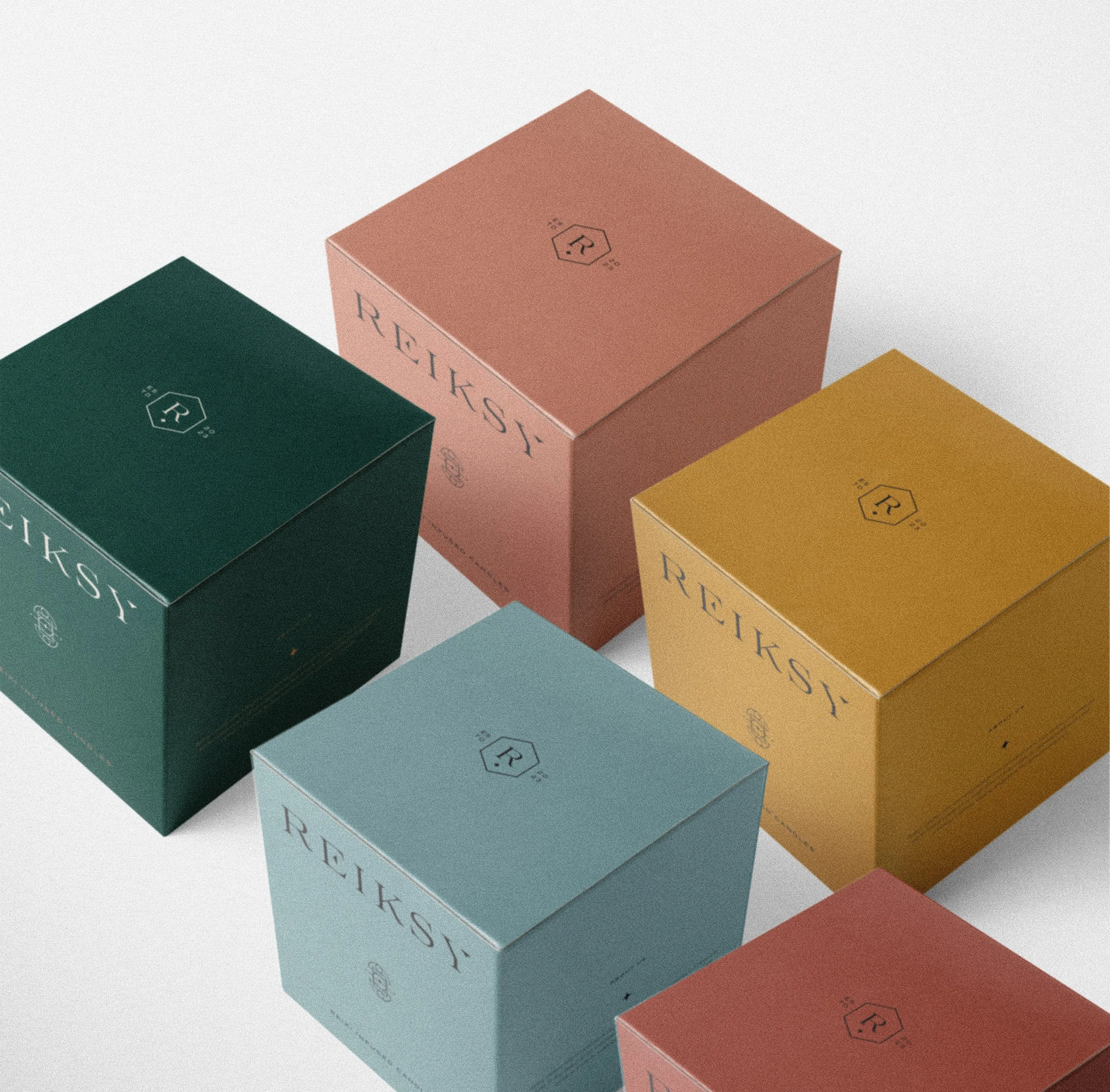 Wellness business website design candle brand packaging