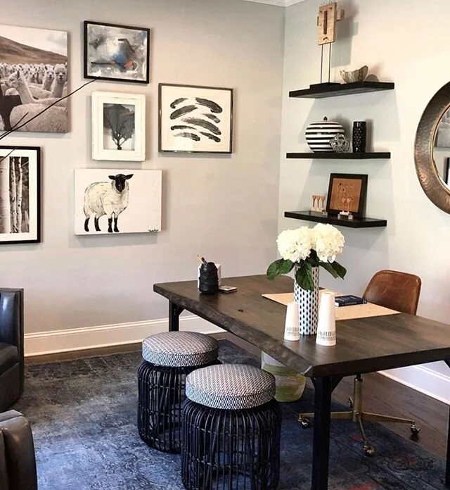 Thinking I am going to work from home today. I sure wish my home office looked like this
full of personality, happy and bright, not to mention so organized too! Oh well, I will live vicariously through this one! 
Here’s to a #workfromhome kind