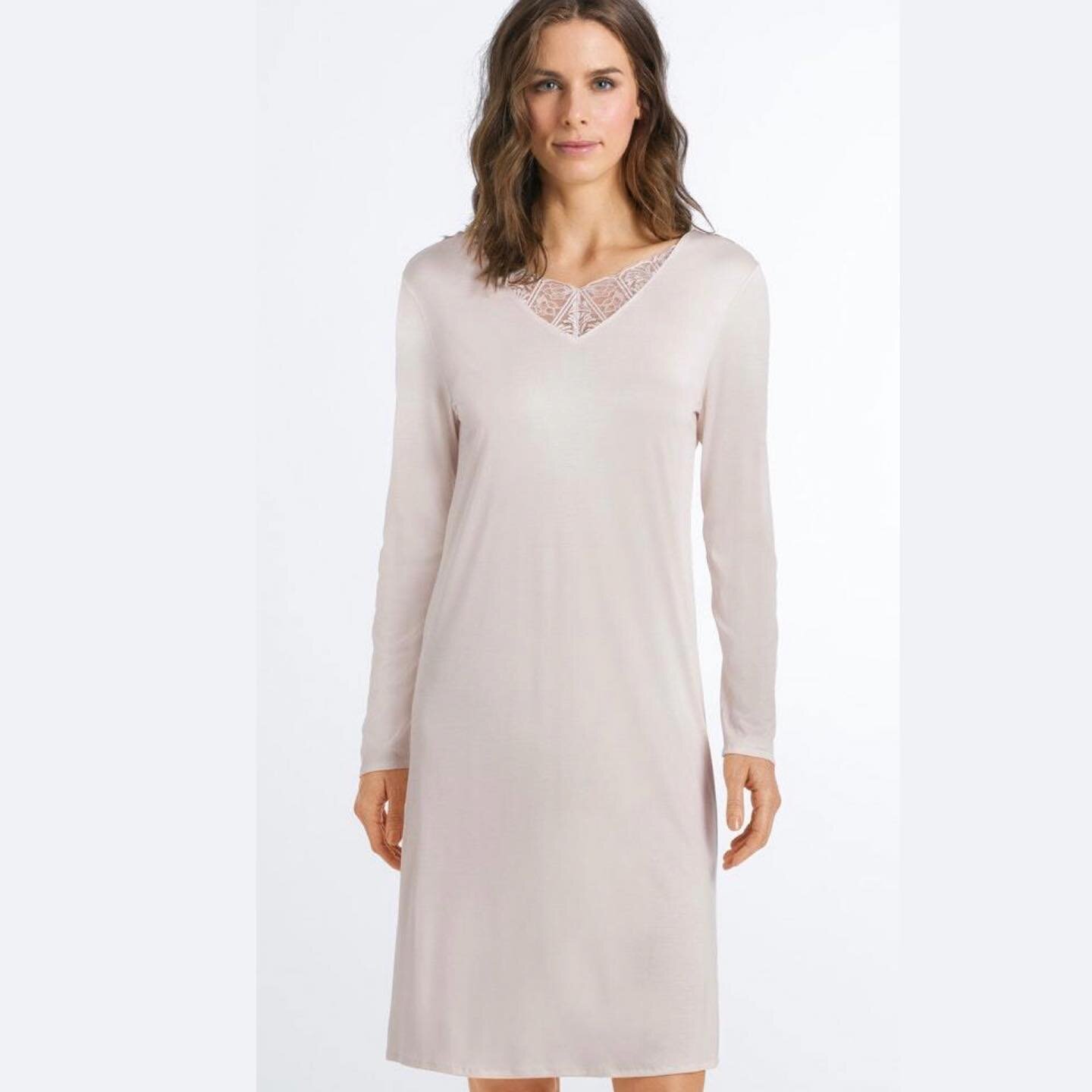 Liz&rsquo;s pick - the stunning Hanro Wanda Nightie in Rock Crystal $289.00 #hanro #iconicstyle