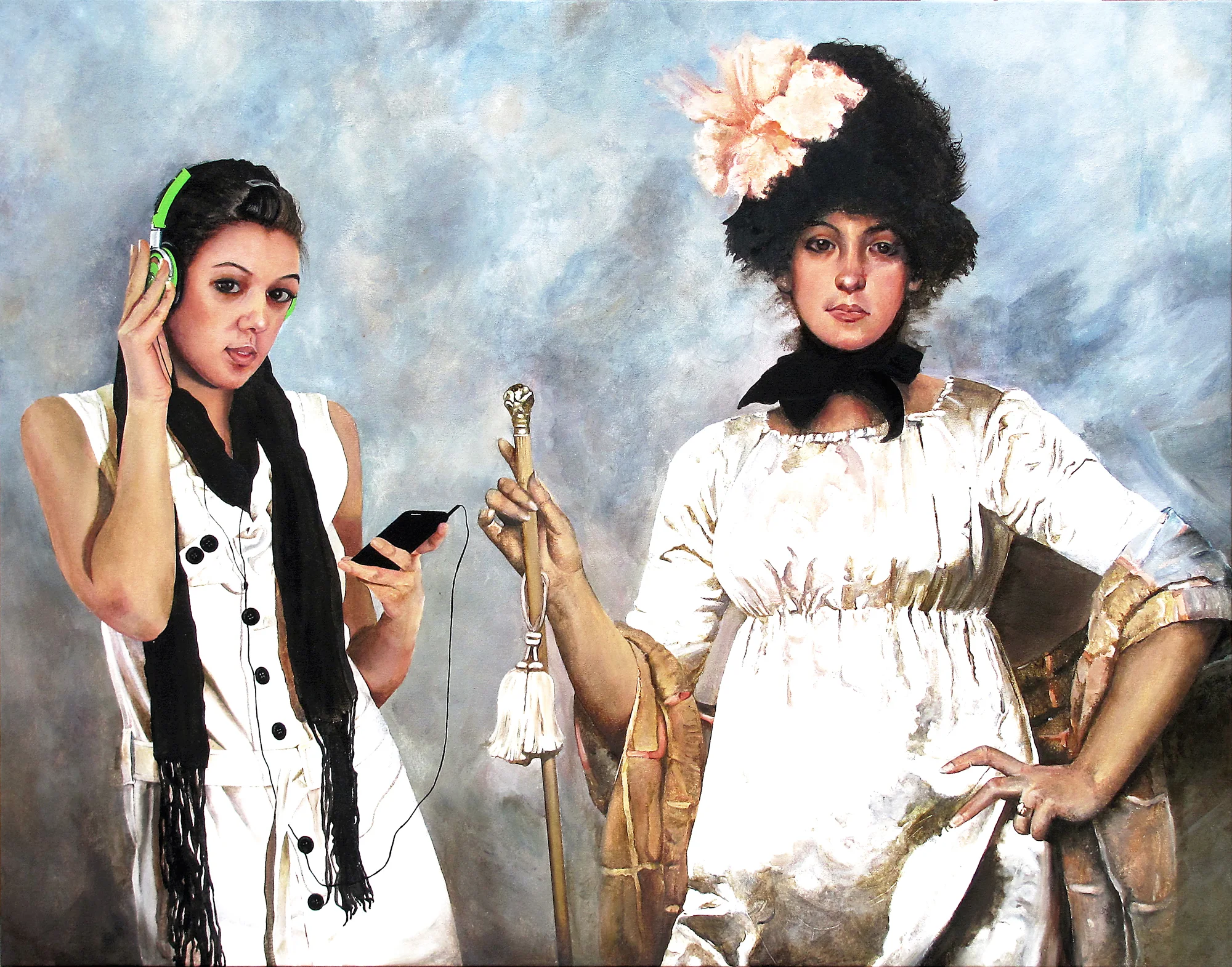 "Brandi and a Woman of the Directoire (after Charles Sprague Pearce)"