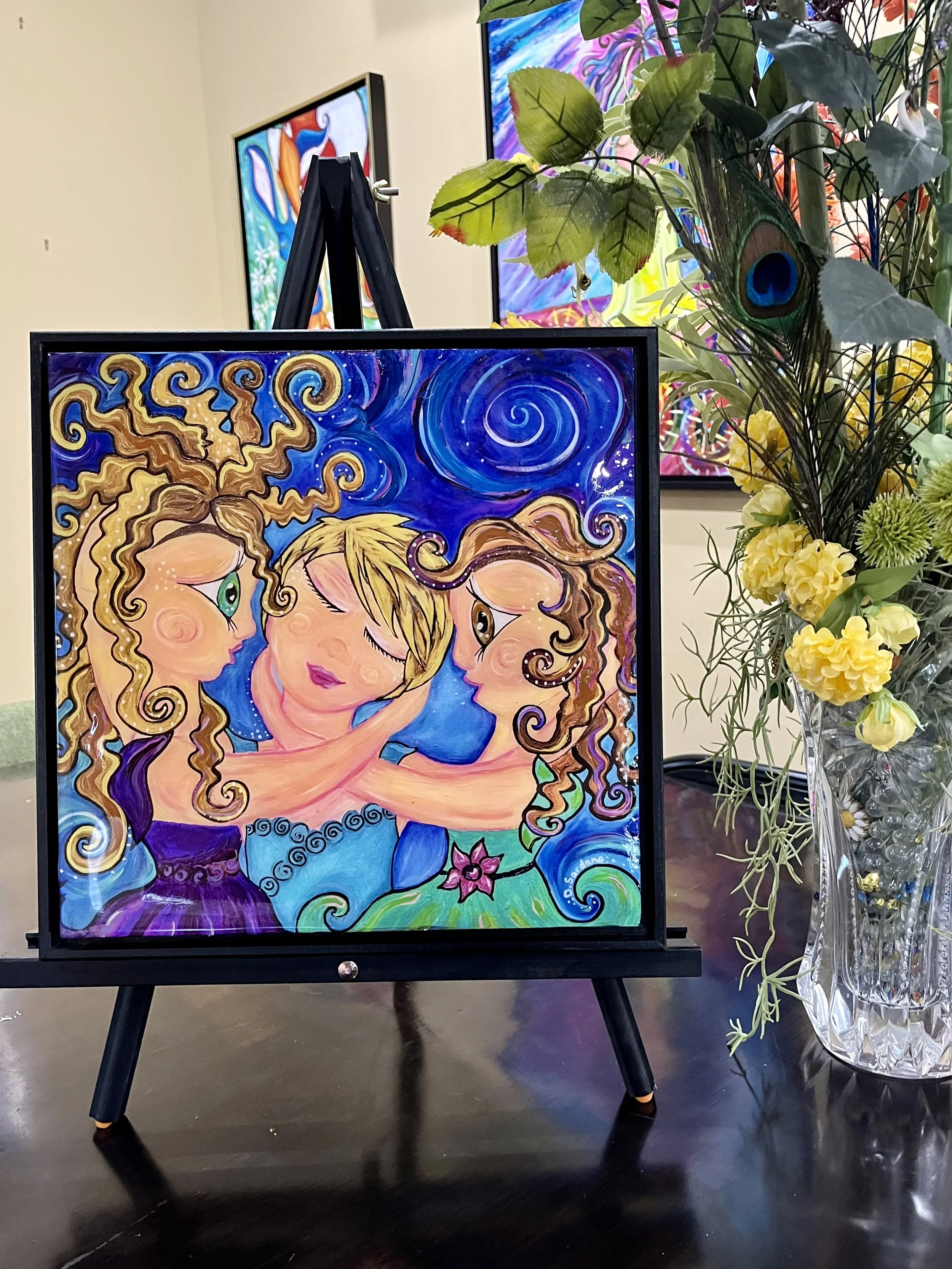 Midnight Fairies Embellished Giclée | Contact Dana directly to purchase this item.