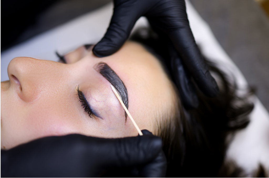 Professional brow shaping treatment at Sibu Skin and Beauty