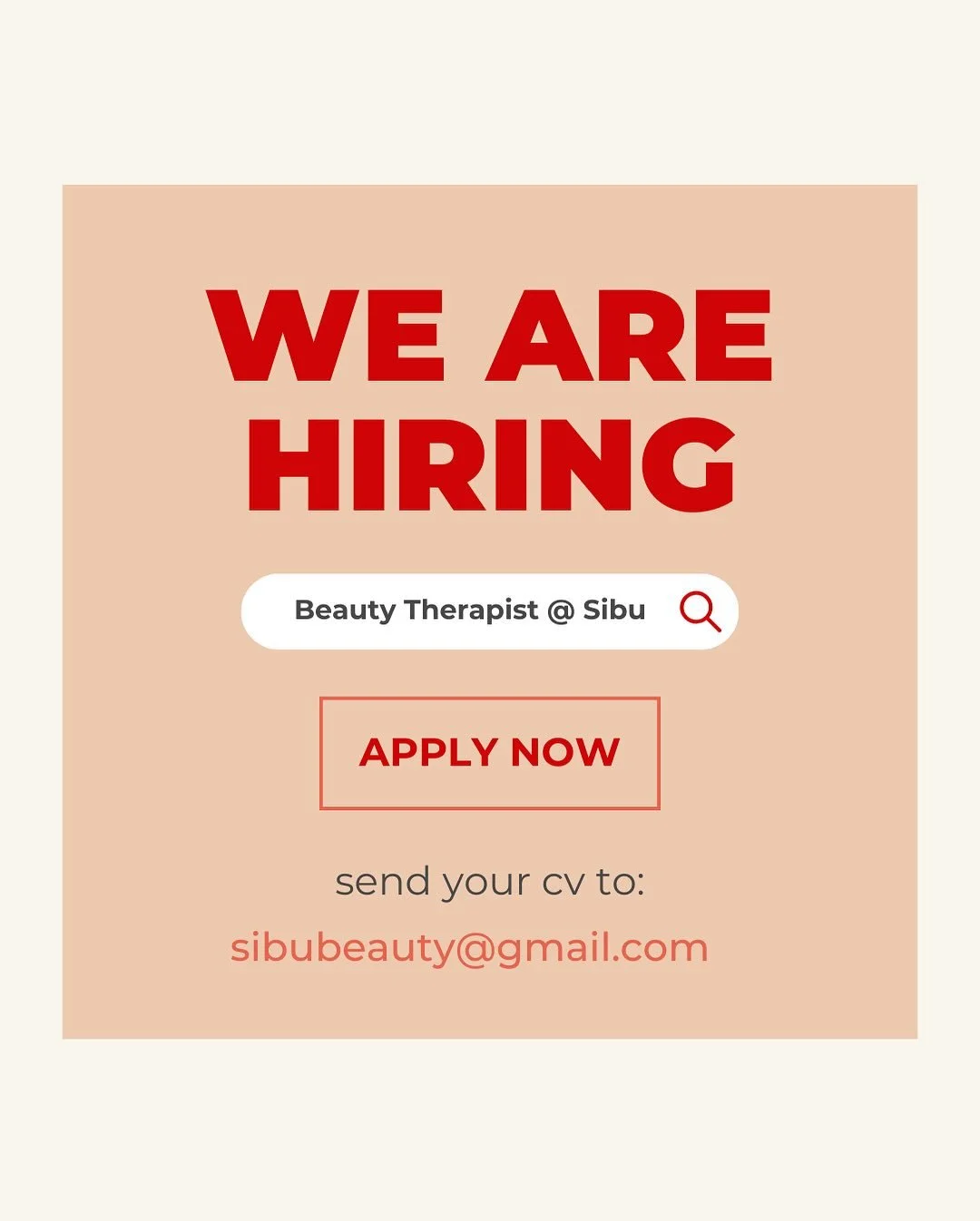 ✨ We’re Hiring! ✨
Join the team at Sibu Skin & Beauty!
We’re after a qualified Beauty Therapist (or studying) confident in facials, skin, waxing & more.
You’ll love:
- Fun, professional team culture
- Ongoing training &am