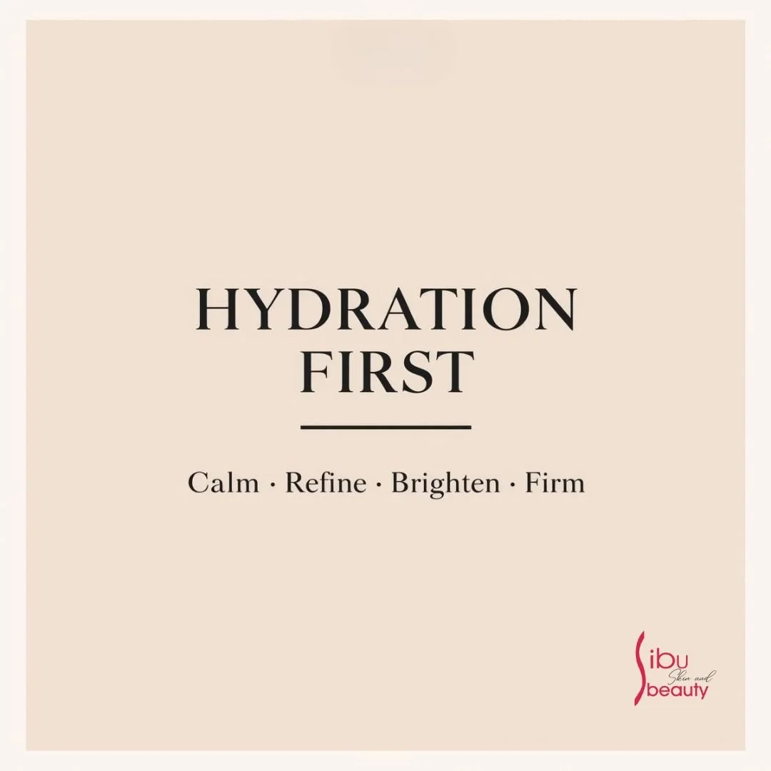 Why hydration first?

Because if the skin isn&rsquo;t calm + hydrated &mdash; it simply won&rsquo;t respond well to brightening, refining, or firming.

We always build the skin step-by-step:
calm &rarr; refine &rarr; brighten &rarr; firm

This is how