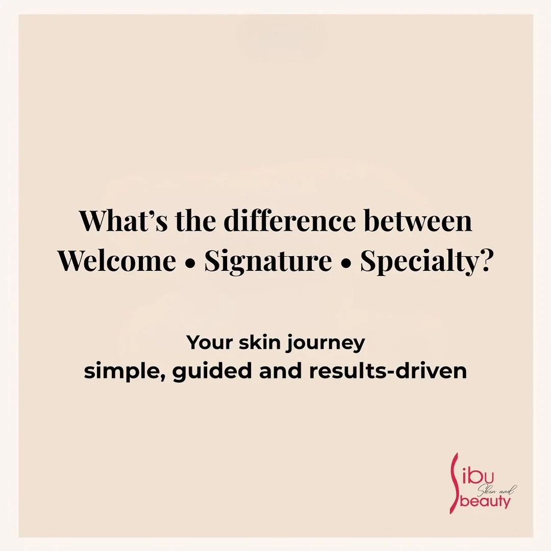 Most people overthink facials &mdash; but it&rsquo;s actually simple.
We&rsquo;ve built our skin menu in three levels so you always know where you&rsquo;re at and where you&rsquo;re progressing ✨

Welcome = first step + consultation
Signature = found