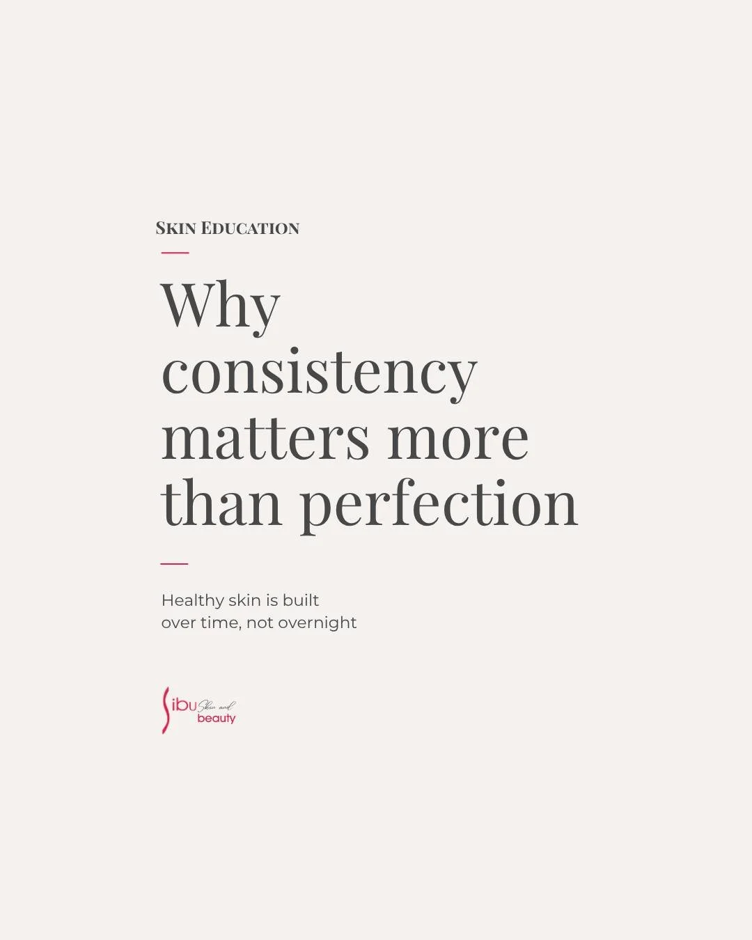 Healthy skin is built through consistency &mdash; not perfection.

Real results come from:
professional treatments, homecare, education and a personalised plan designed for your skin.

At Sibu, we focus on long-term skin health, realistic progress an