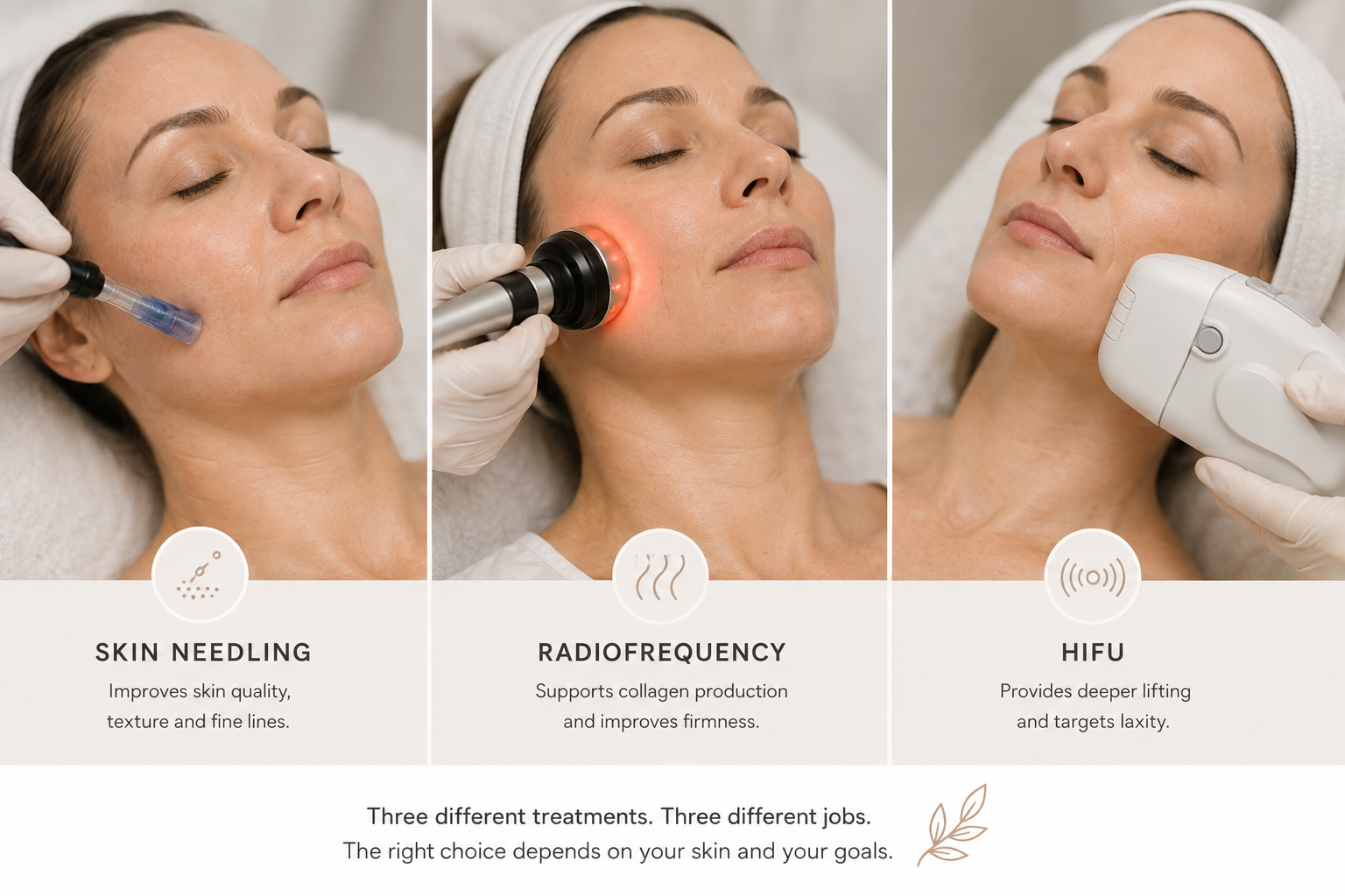 HIFU vs RF vs Skin Needling: What’s Right for Your Stage?