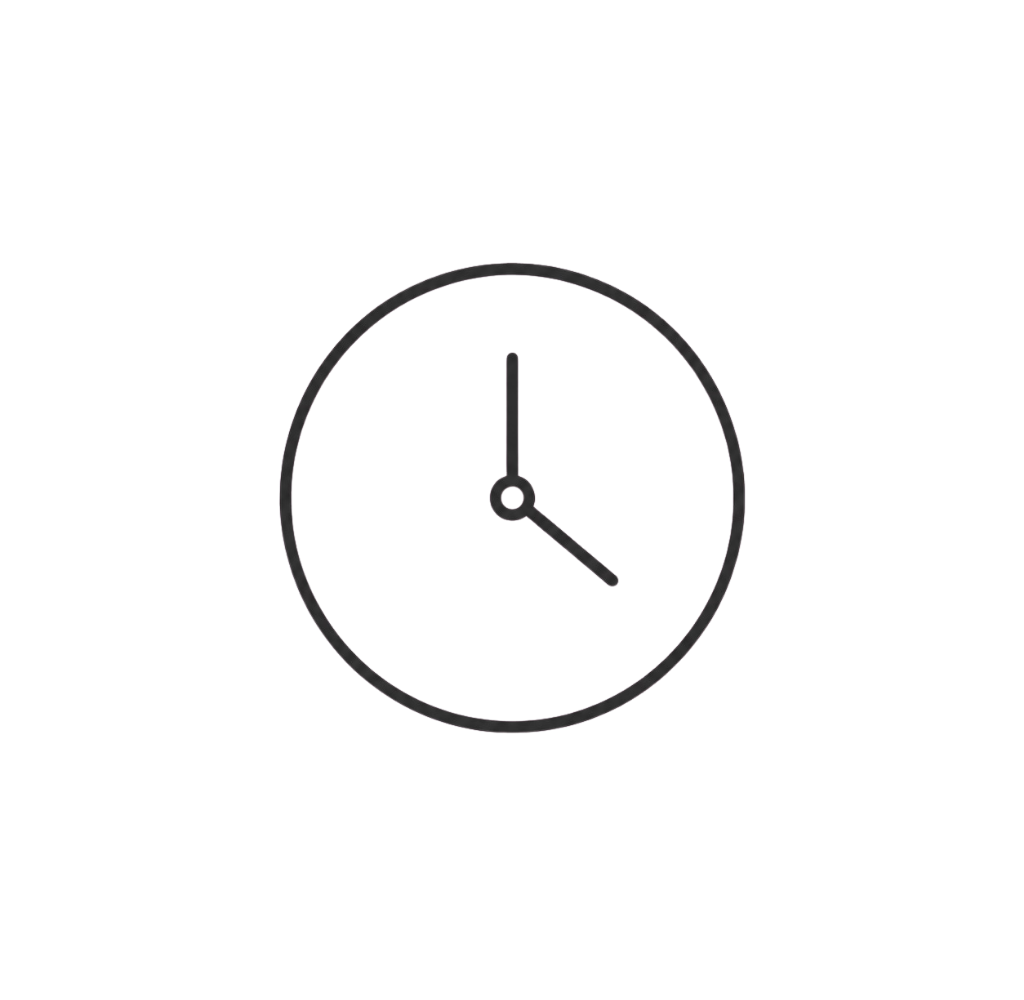 Clock icon representing skin consultation duration.
