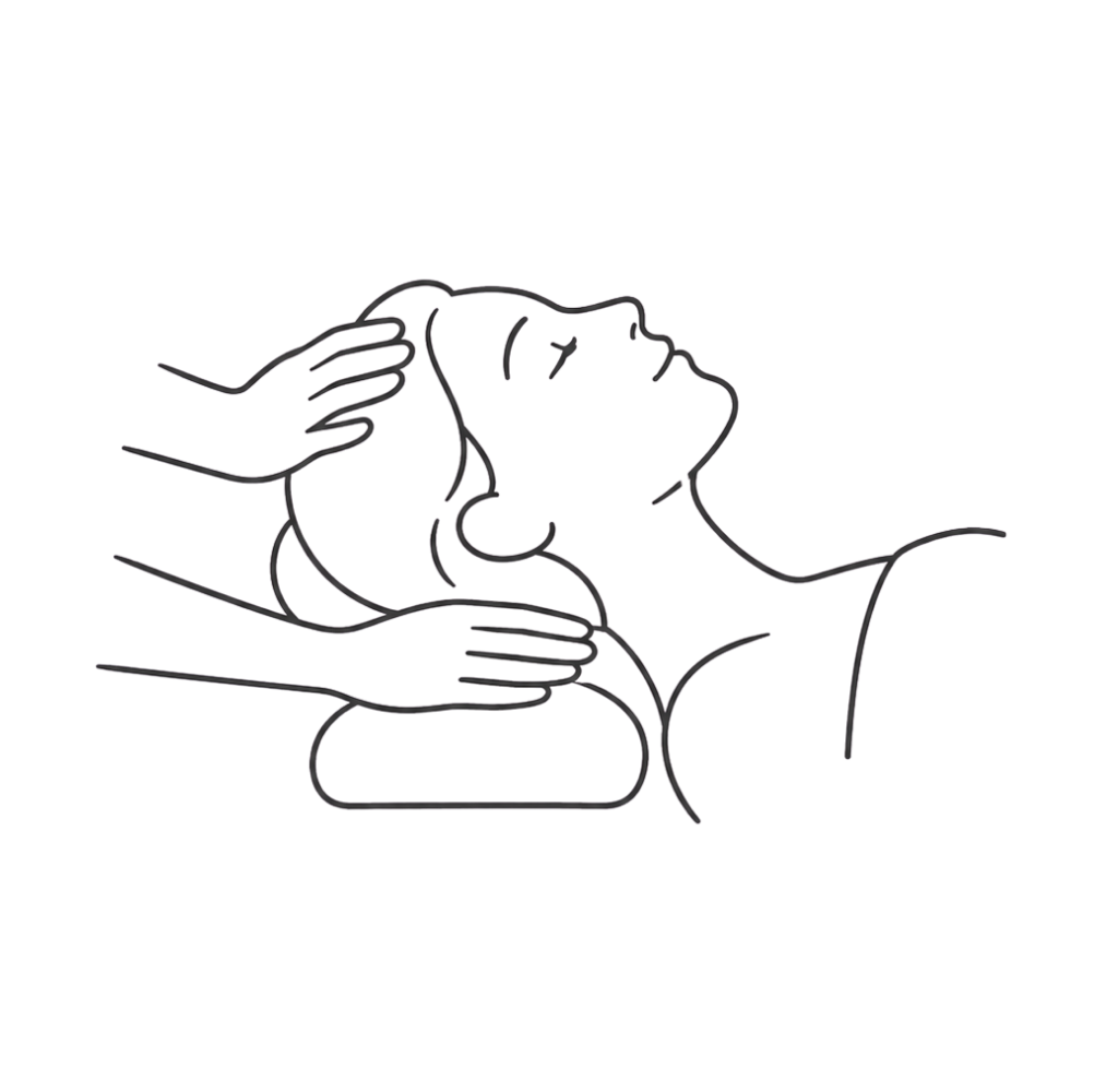 Scalp, neck and shoulder massage