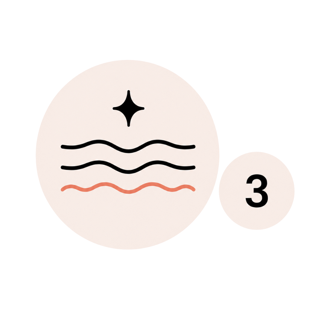 Stage three of the acne clearing journey showing smoother, more even skin texture.