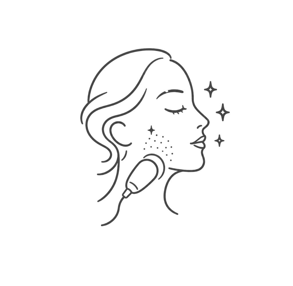 China Doll skin treatment icon representing laser-based treatment for superficial pigmentation, uneven tone and skin texture