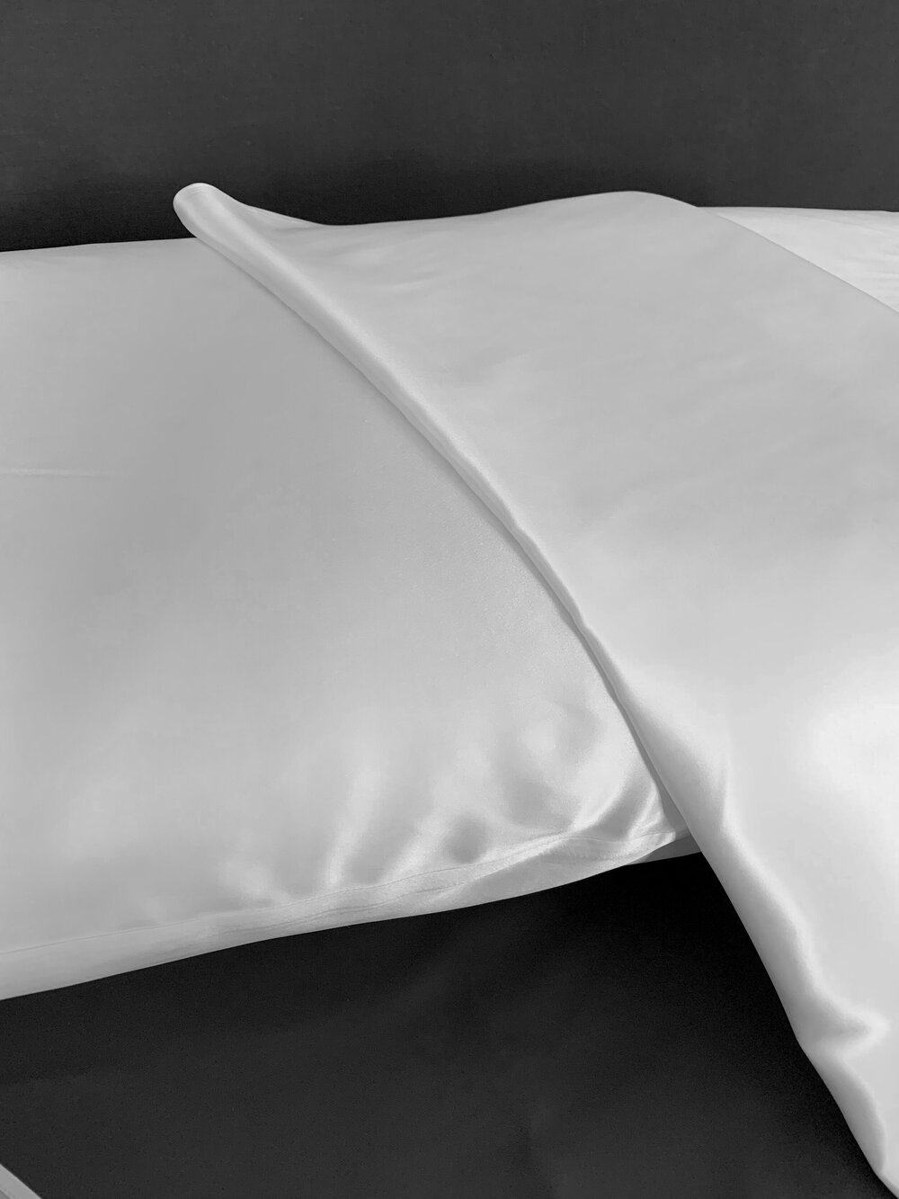 Taie d'oreiller en soie blanc 70x50 cm - 100% soie de mûrier