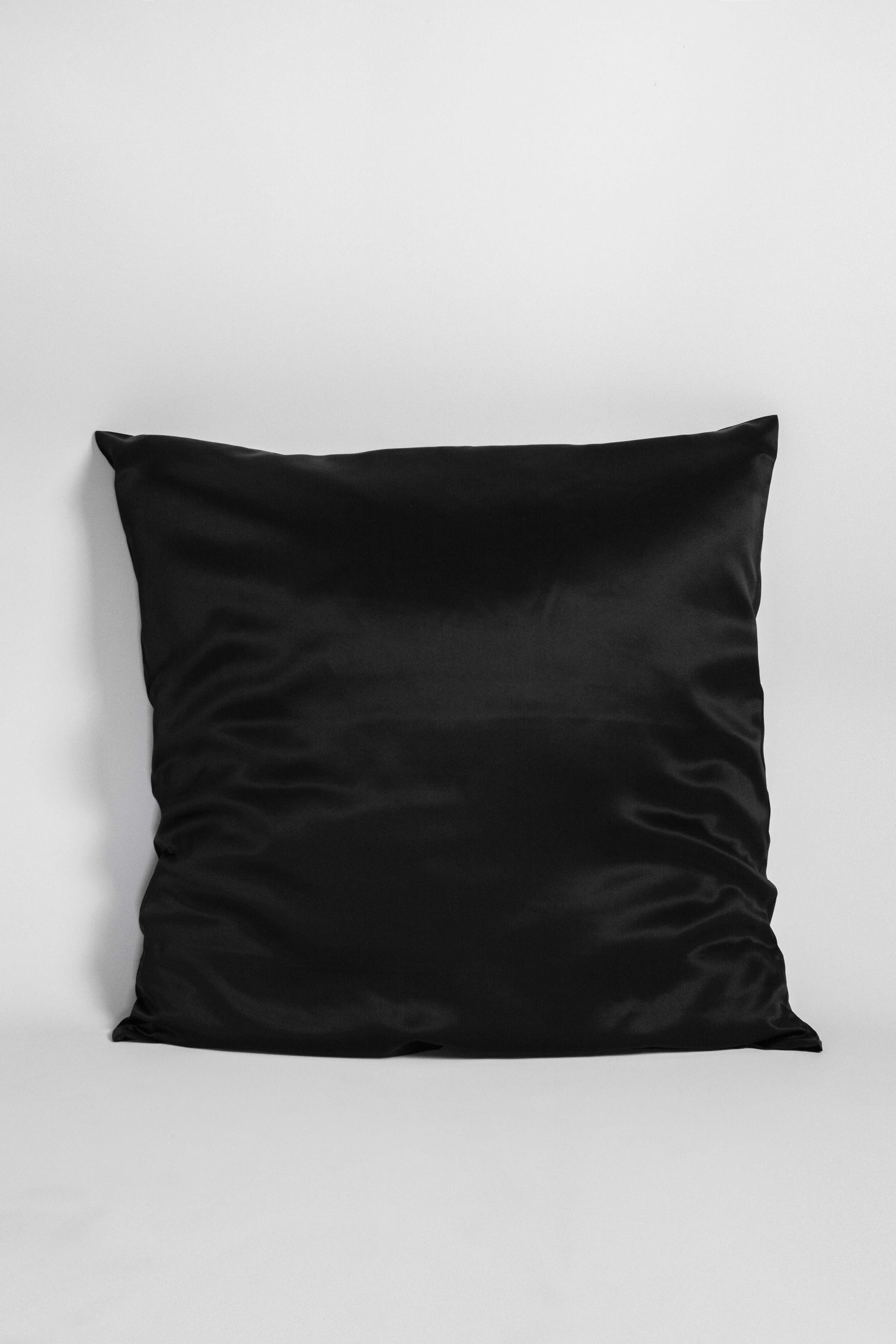 Taie d'oreiller en soie naturelle NOIRE