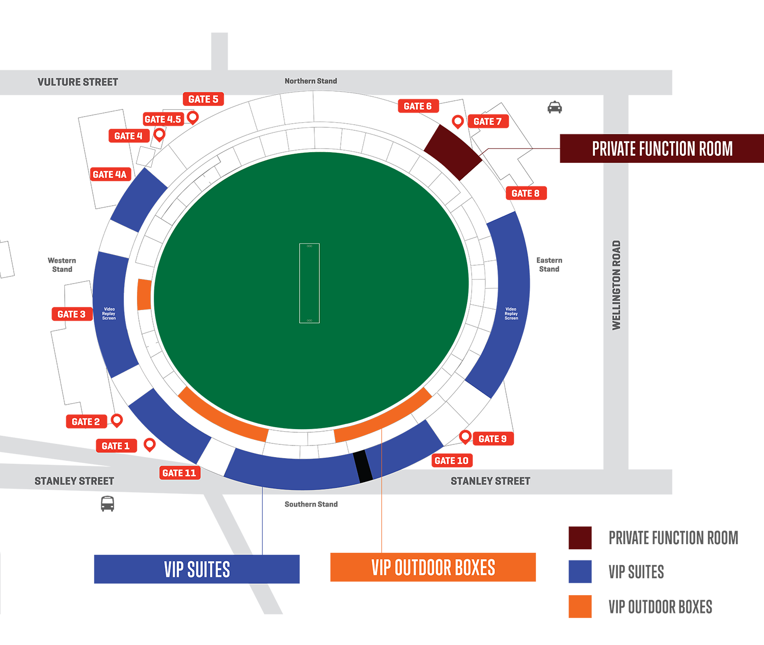 Stadium Maps — Brisbane Heat | Match Day VIP