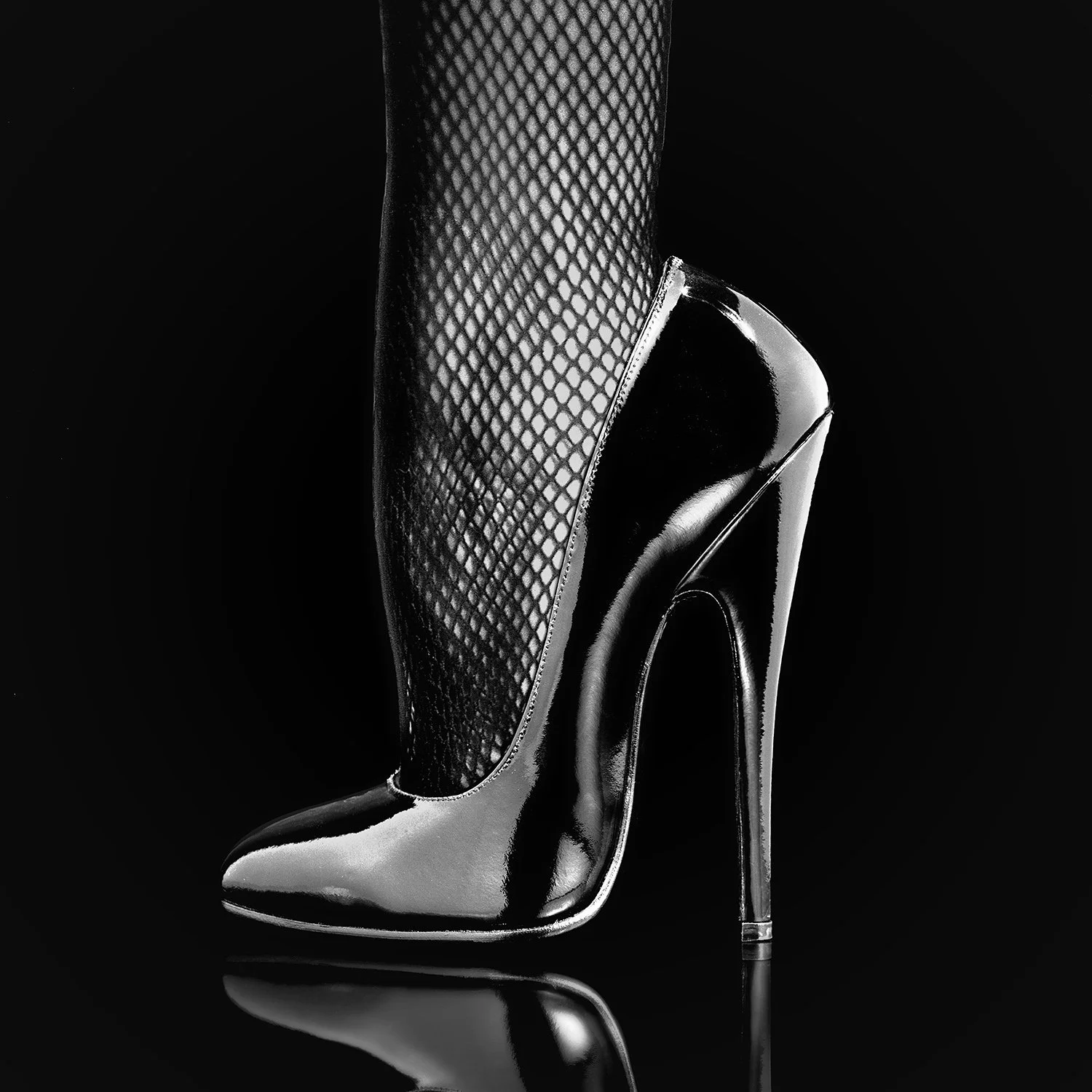Patent Stiletto Heeled Court Shoe