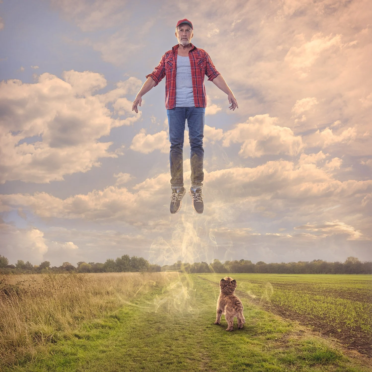 The Levitation of Martin as his Dog Blaze Watches on