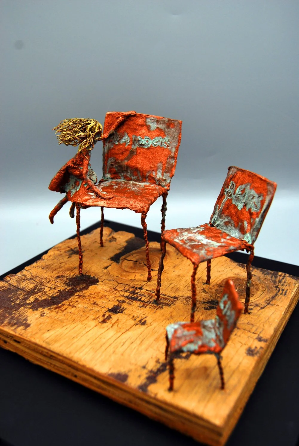 'Goldilocks started feeling tired and needed a rest, so she looked for a chair to sit on. She sat in the big chair, but it was too hard. She sat in the medium chair, but it was too soft. Goldilocks sat in the small chair and it felt just r