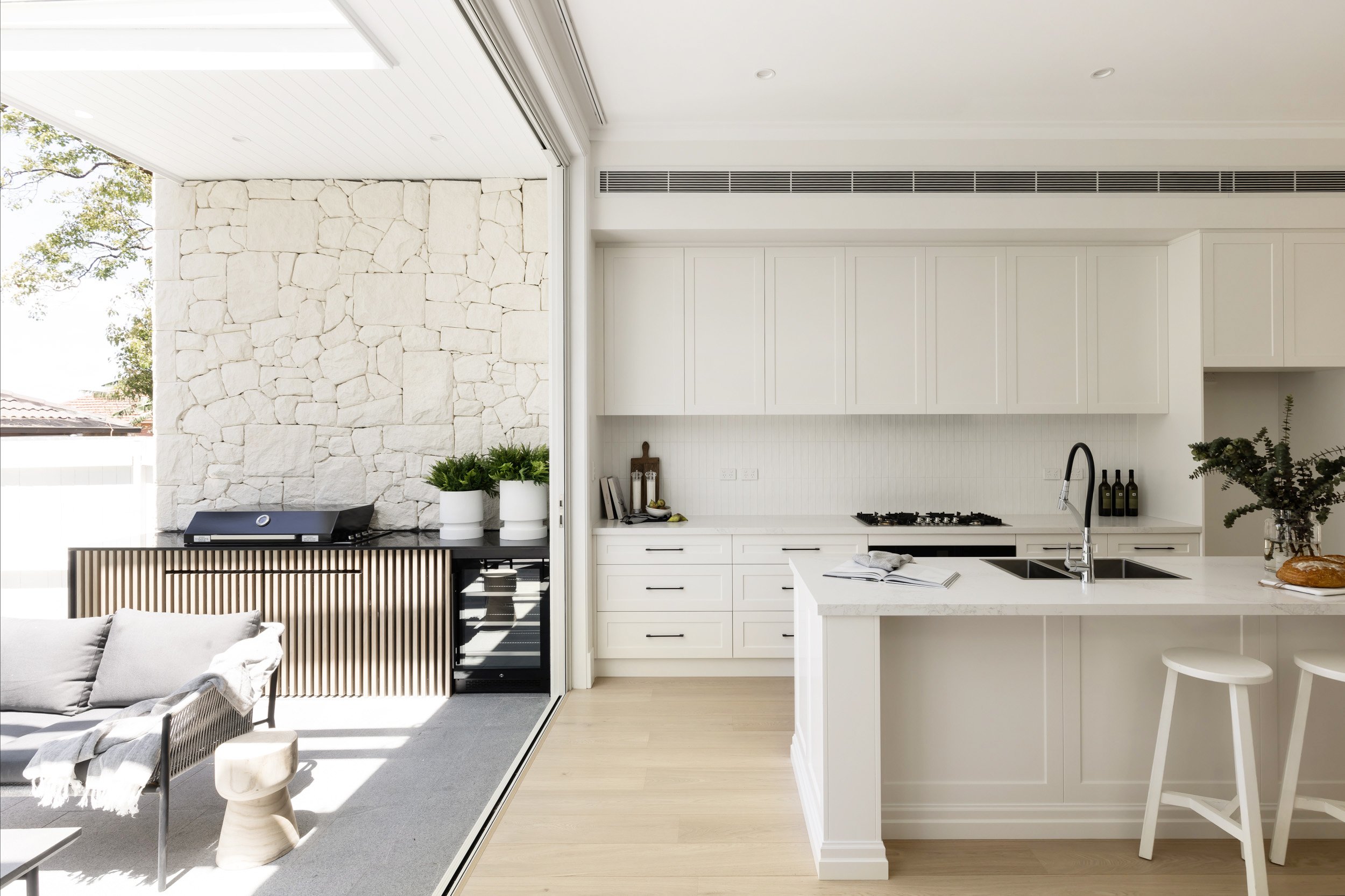 European Oak Engineered Flooring Scandi Oak Colour  in Modern Kitchen Aspire Floors Balgowlah Project