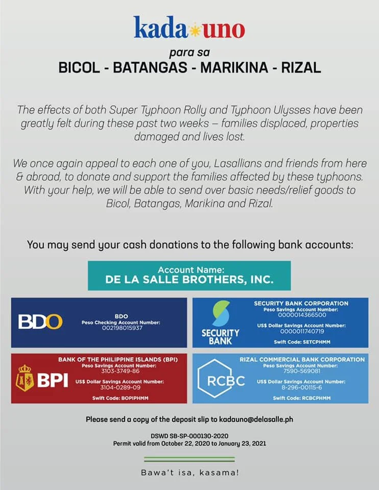 kada•uno para sa BICOL - BATANGAS - MARIKINA - RIZAL