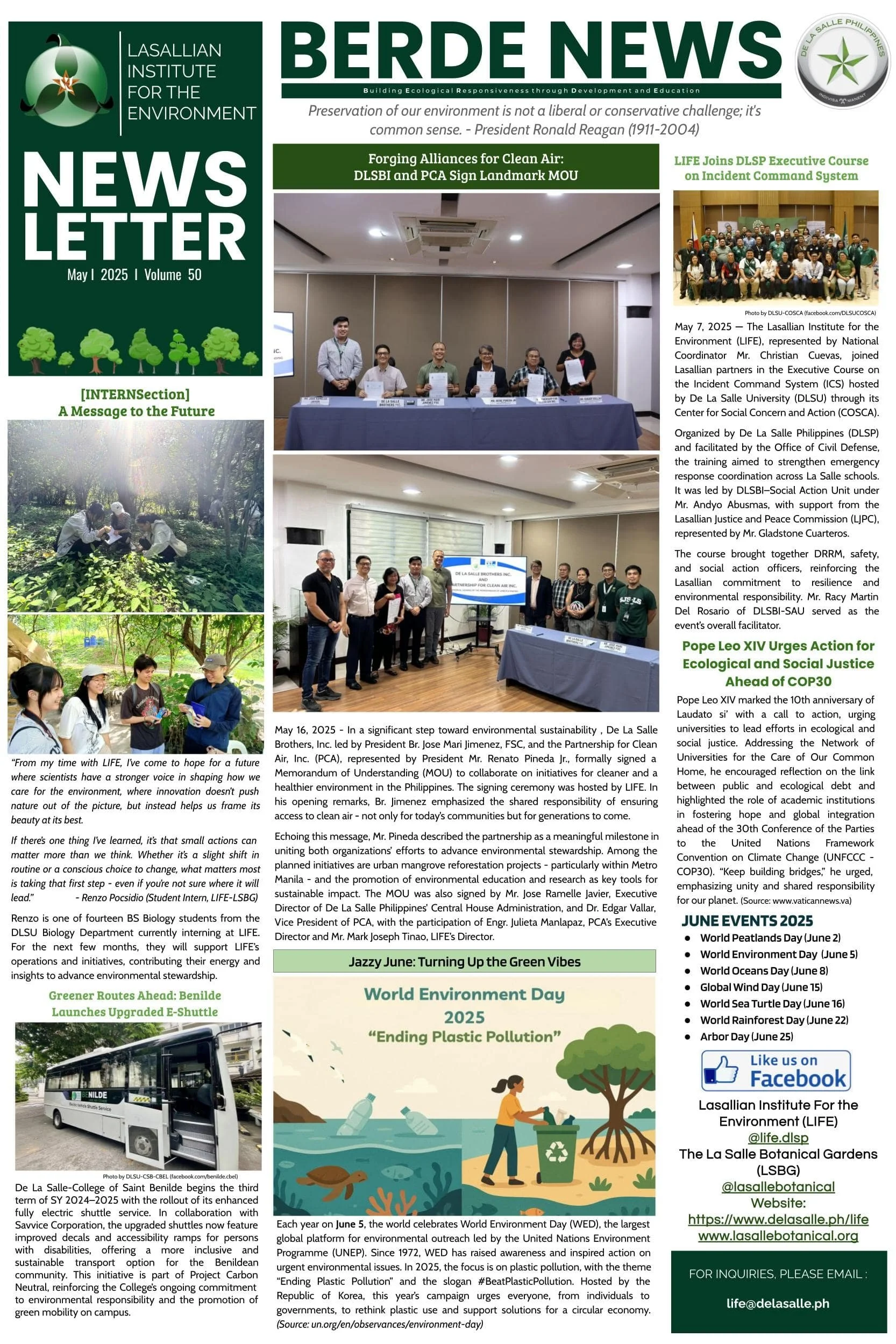 Newsletter Volume 50