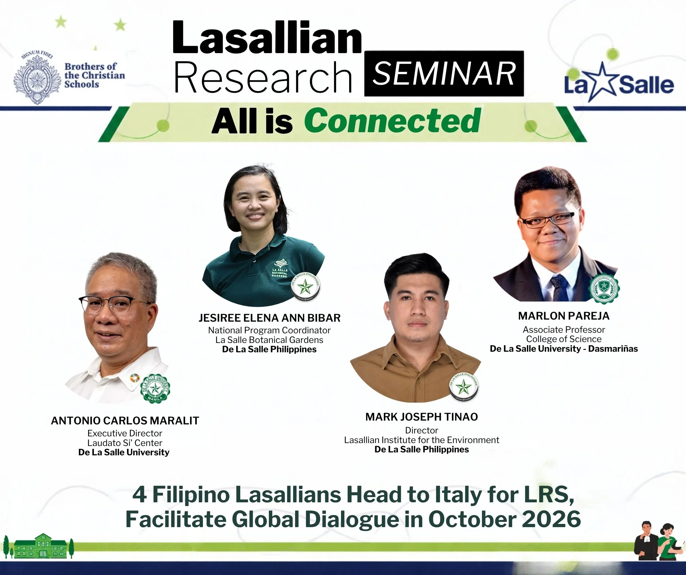 4 Filipino Lasallians Represent LEAD at International Lasallian Seminar in Rome