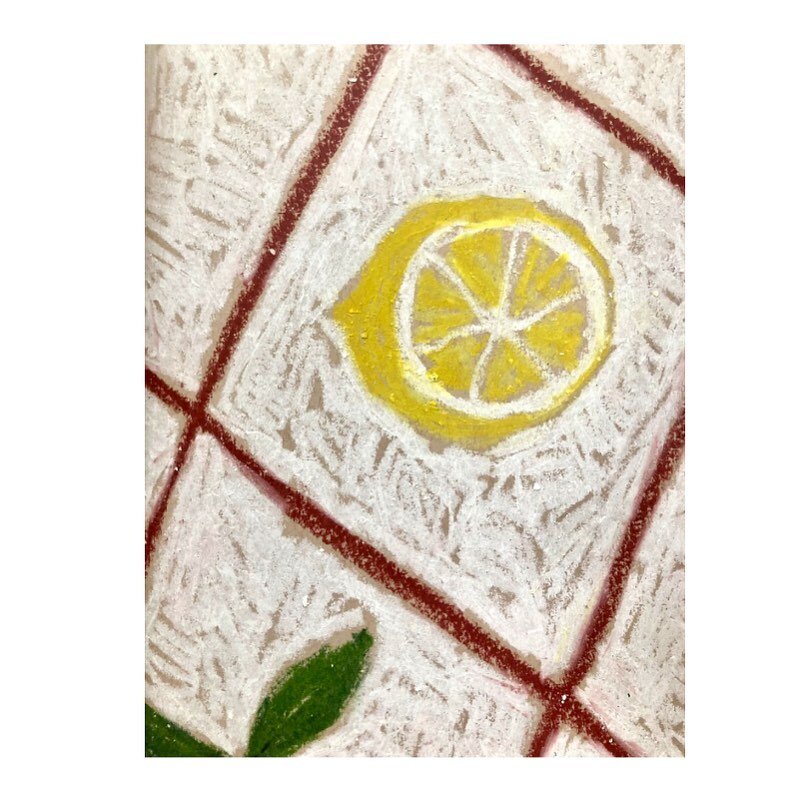 Just one of the many print ideas for the collaboration with @phoebe.stone.art ❤️🍋 I'm a big fan of Phoebe's cut lemons and the divine cochineal colour will be a couple of the elements that will feature in our collaboration. #workinprogress #textiles