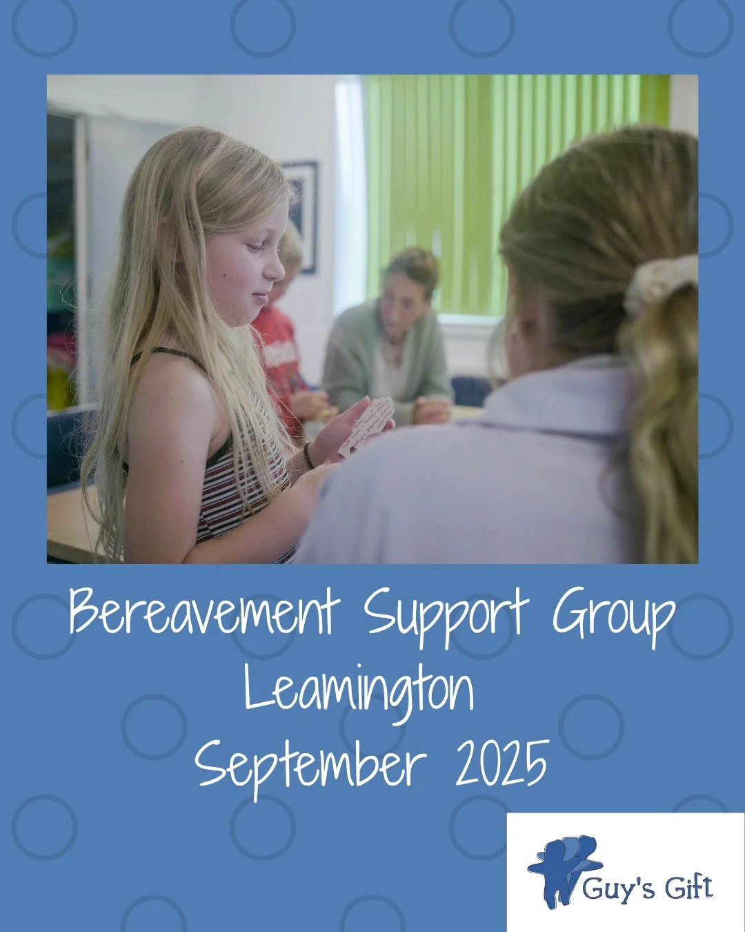Our next group of support begins today in Leamington. Our wonderful team of volunteers are looking forward to meeting our new group of young people and their families. ❤️