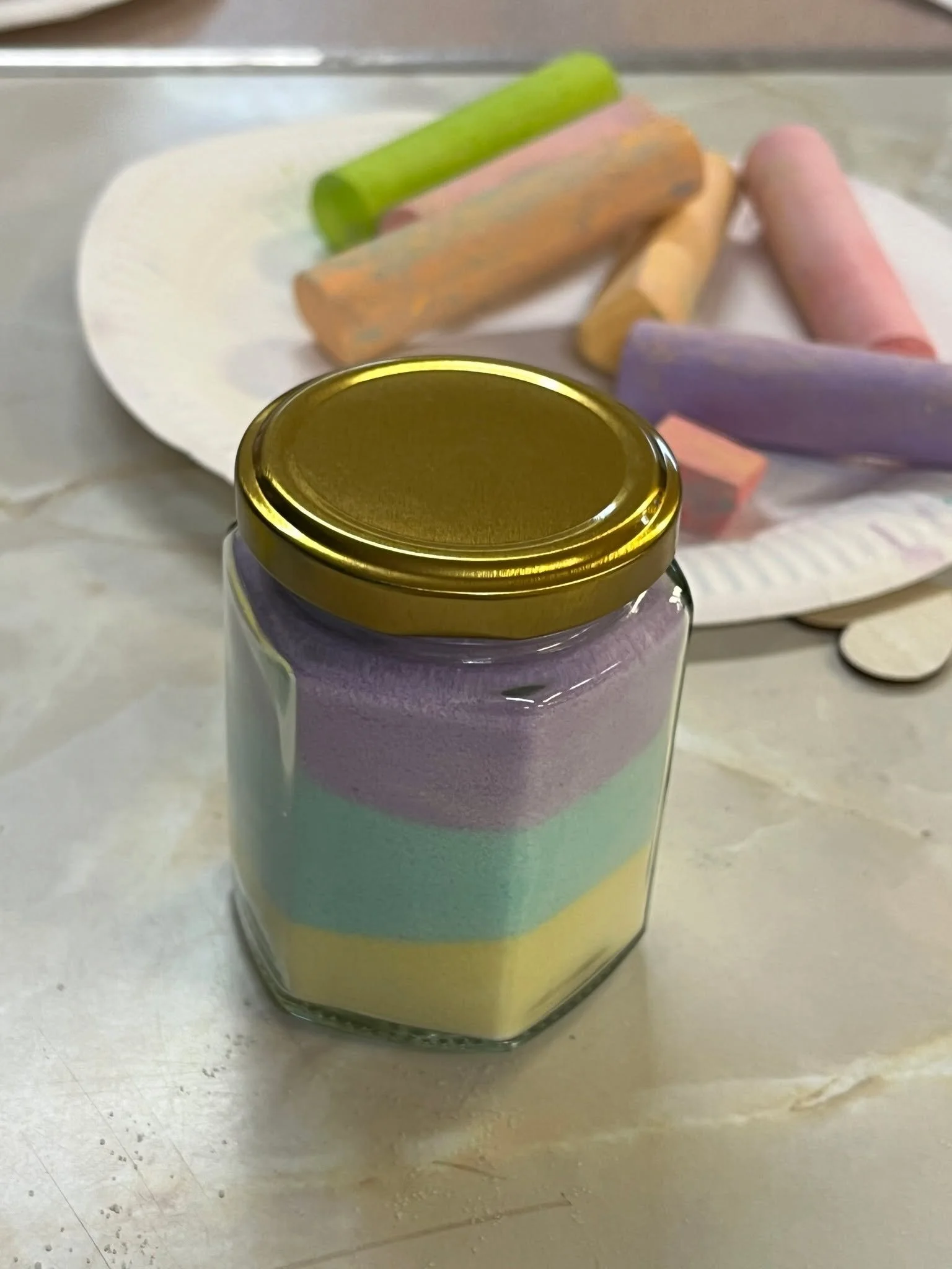 Today, we're sharing some of the lovely Memory Jars created in our Leamington group earlier this week. 

Each layer and colour represents a memory or feeling about a loved one who has died. 

This activity allows us to reflect on the special person w