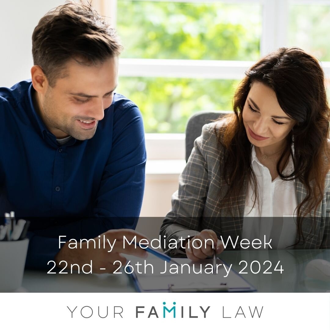 🔸What is Family Mediation Week?
🔹Family Mediation Week is held in January each year to raise awareness of family mediation and its benefits for separating families. This year it runs from 22nd - 26th January.

🔸What happens during Family Mediation
