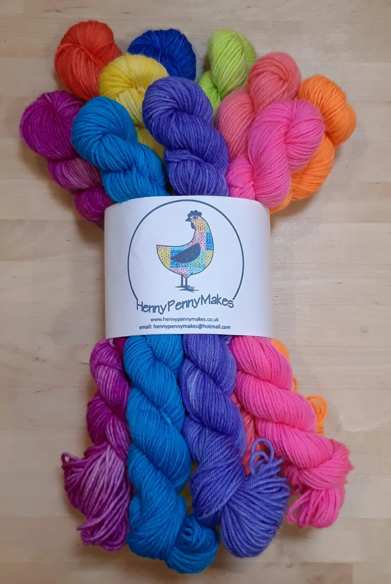 Henny Penny Makes fingering weight Rainbow Bundles at Fankle Yarns