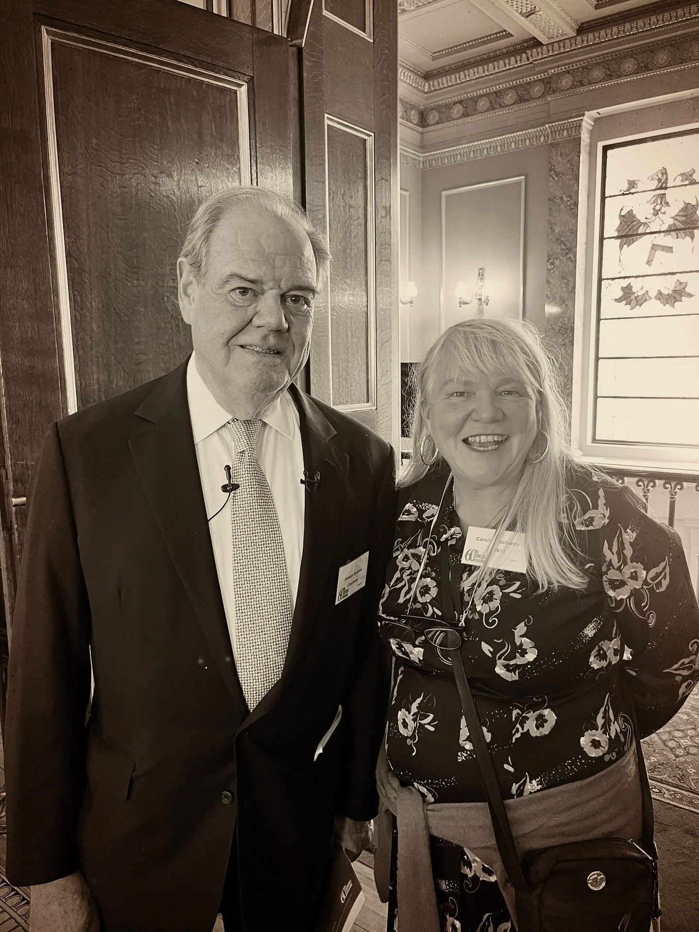 Me with The Hon Jeremy Soames - Winston Churchill&rsquo;s grandson. Hugely honoured today to be one of 125 guests, and Churchill Fellows invited to Fishmongers Hall on the bank of the Thames  to celebrate the 60th Anniversary of the Churchill Fellows