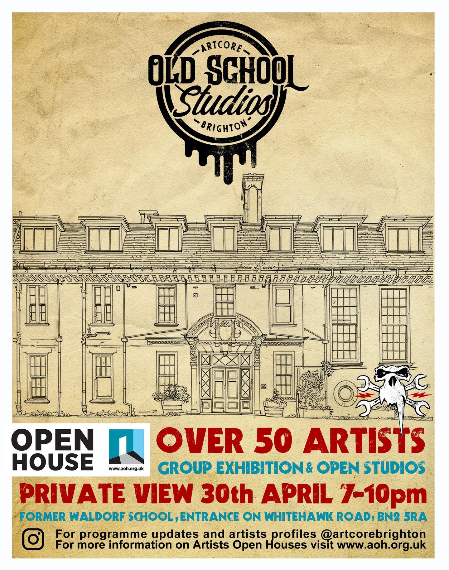 Very excited to be part of @artcorebrighton exhibition at @artistsopenhouses . Private view is tomorrow night. Incredible lineup of artists, including many of the legendary Mutoid Waste Co. Plus food, drinks , performances and workshops. Hope to see 