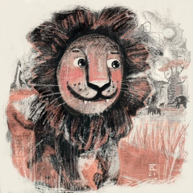 illustrasjon-tone-lileng-savannen-illustration-barnebokillustratør-løve-barneromskunst.jpg