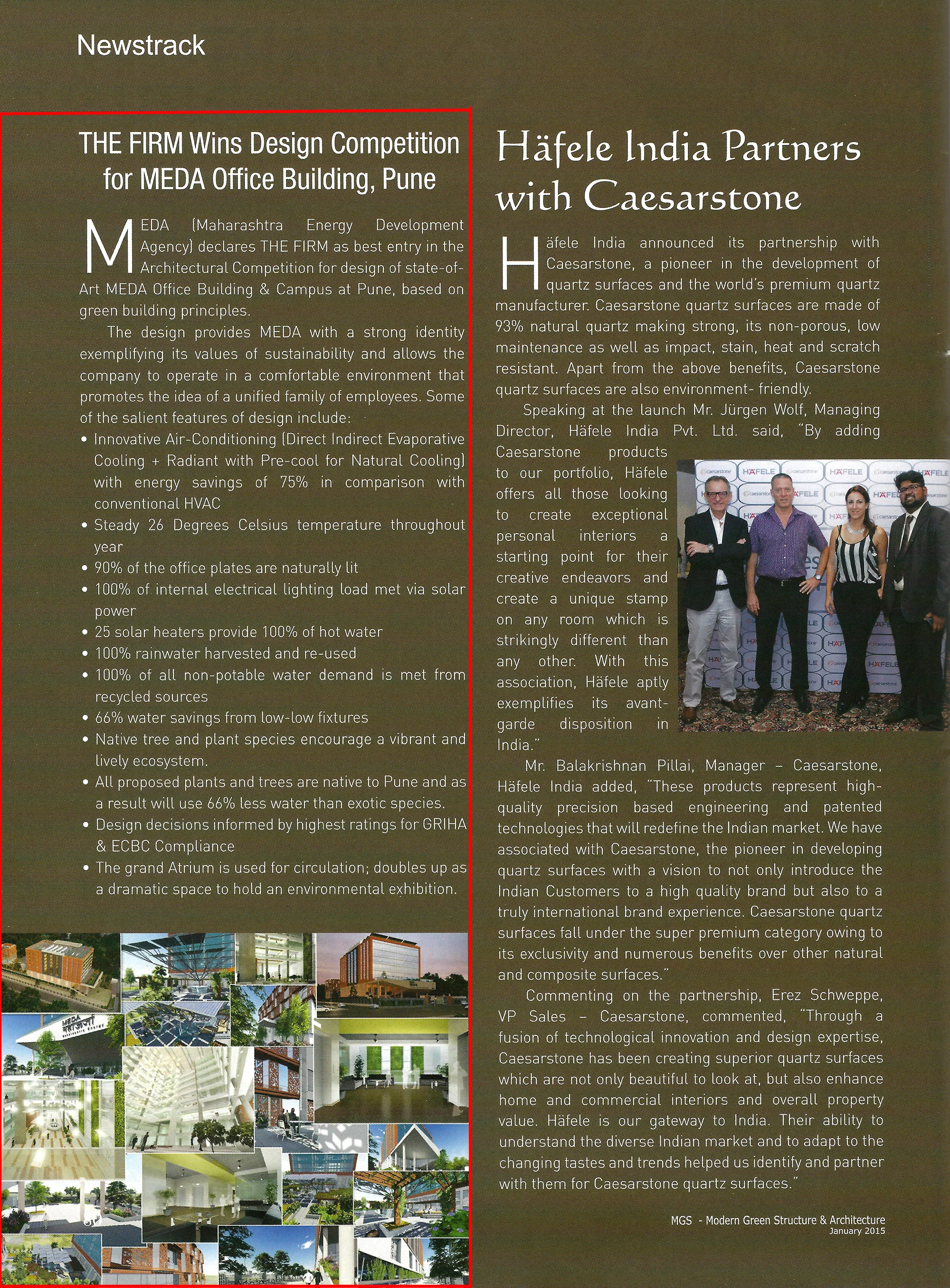 THE FIRM wins Design Competition for MEDA : Newstrack MGS Architecture - January 2015