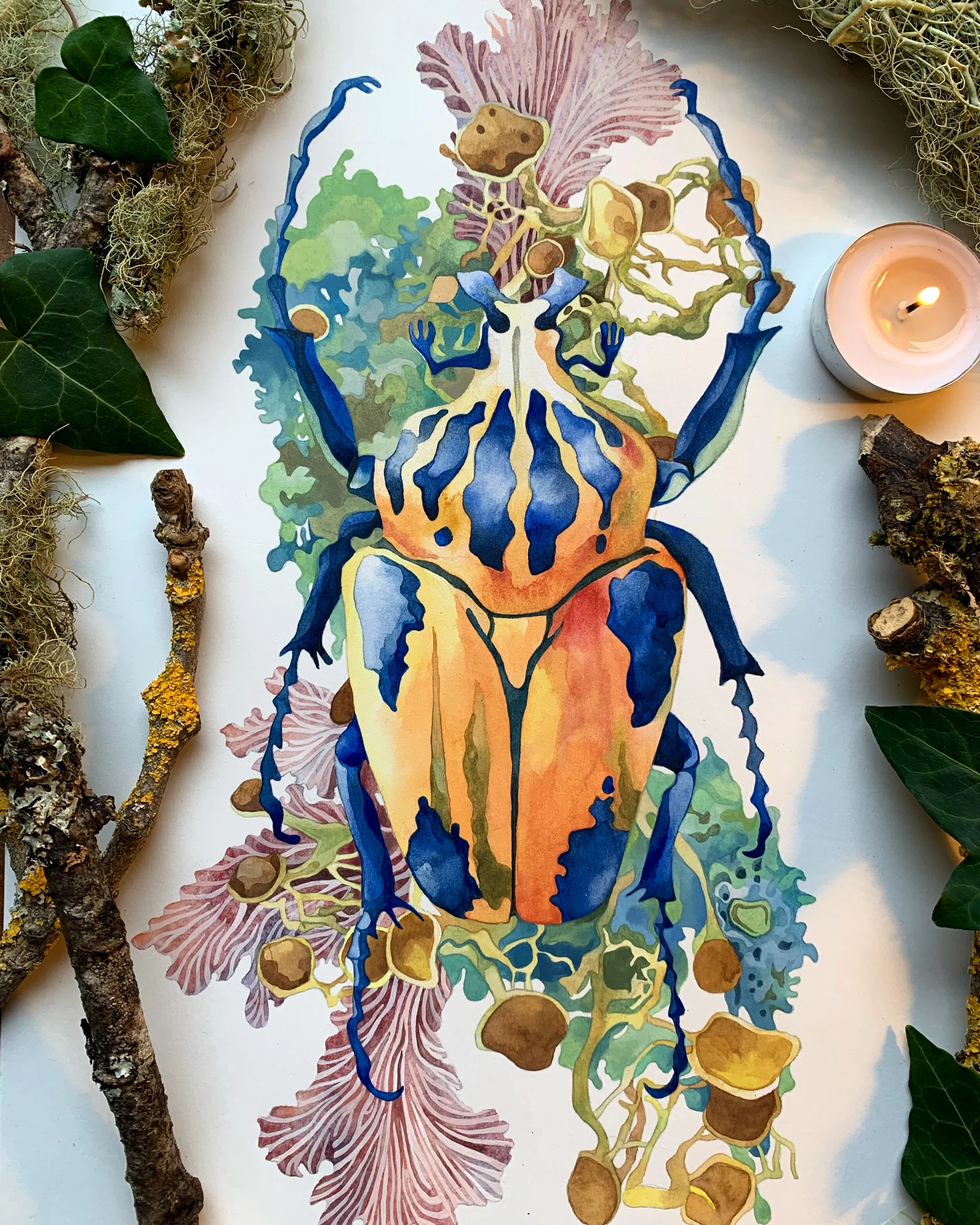 Goliath Beetle, giclee print — ALPINE AYITA