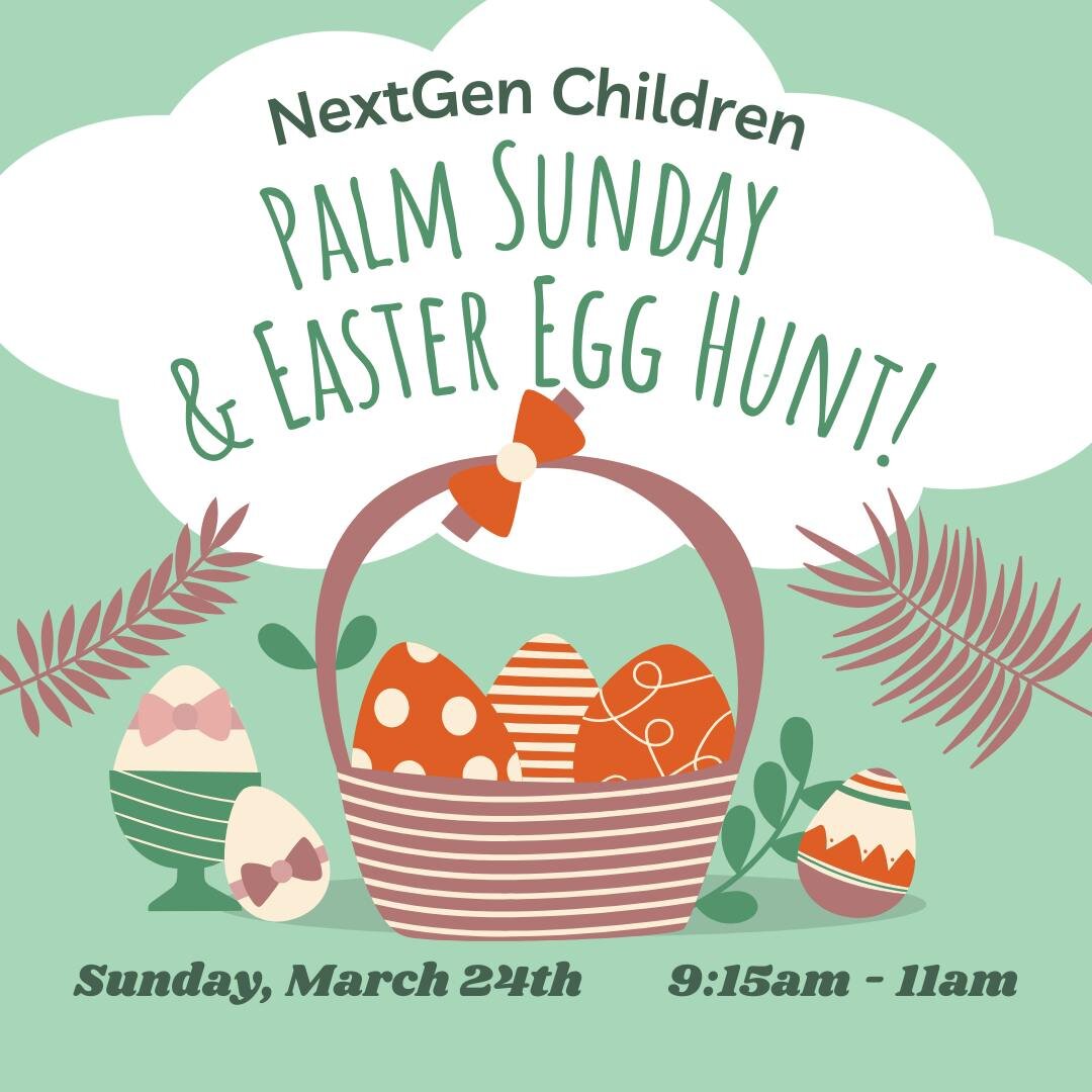 🫏NextGen Children have a fun plan for Palm Sunday as we join with First Christian Church on their annual palm leaf and donkey processional to the Capitol and back!
🪺Afterwards, we'll have a brief message about the meaning of Palm Sunday before we t