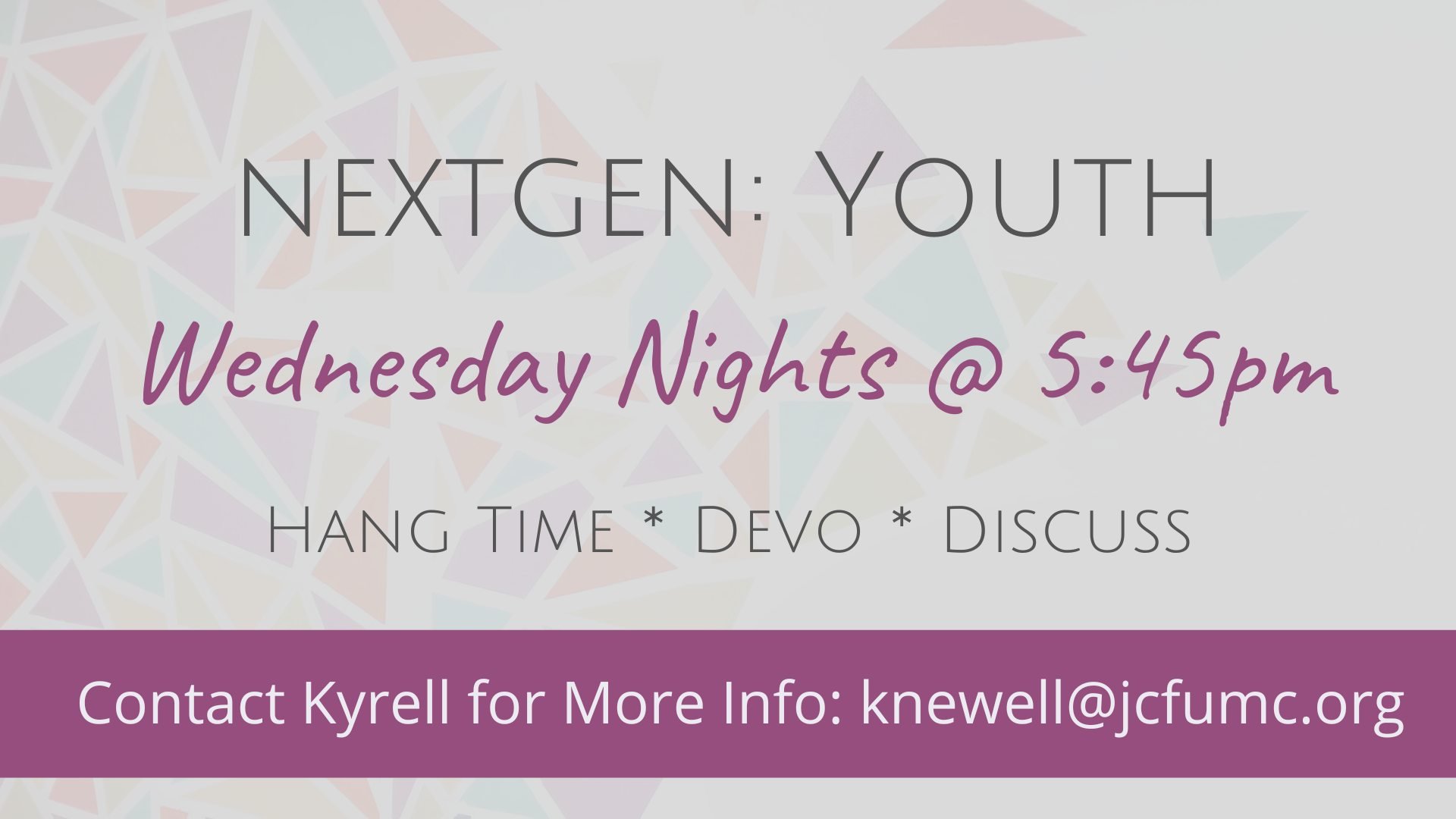 😎See ya'll tonight!

#jcfumc #jcfumcnextgen #Wednesdaynightyouthgroup #nextgen