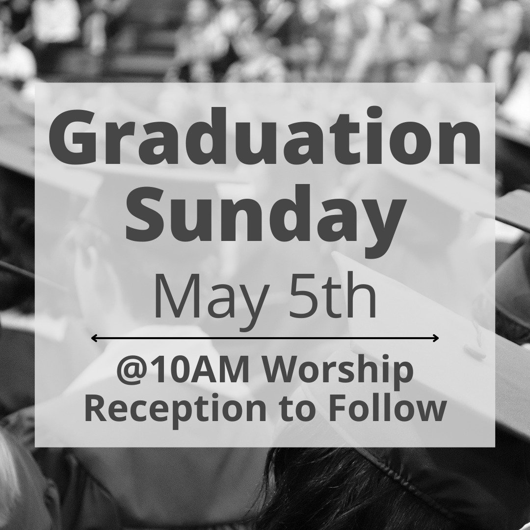 🎉This year, we will celebrate our JCFUMC High School Graduates on Sunday, May 5th at the 10am Worship Service. There will be a reception in the Lobby to follow.

💗We would love any and everyone who is able to be there so we can cover our graduates 