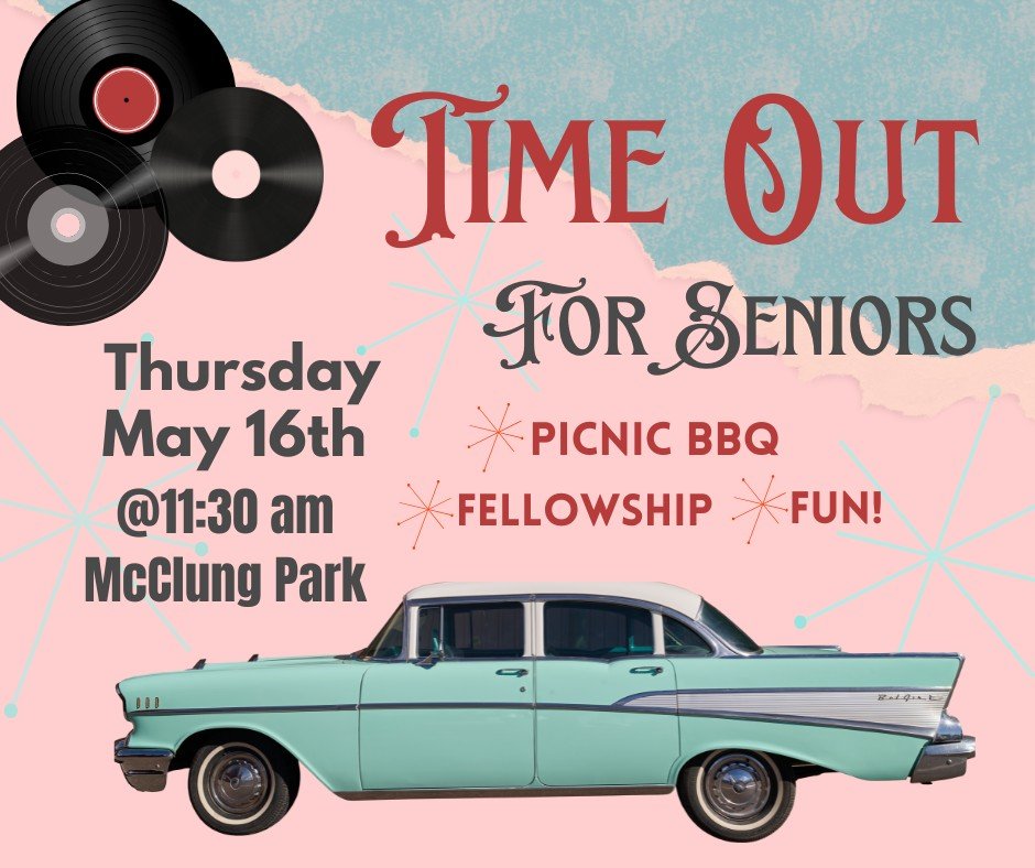 Come to McClung Park on Thursday, May 16th for the annual Time Out for Seniors BBQ😋 Visit the new Senior Adult Section of the App or call the Church Office to to sign-up!

#jcfumc #jcfumcsenioradultsactivelifestyle #timeoutforseniors #McClung #Sprin
