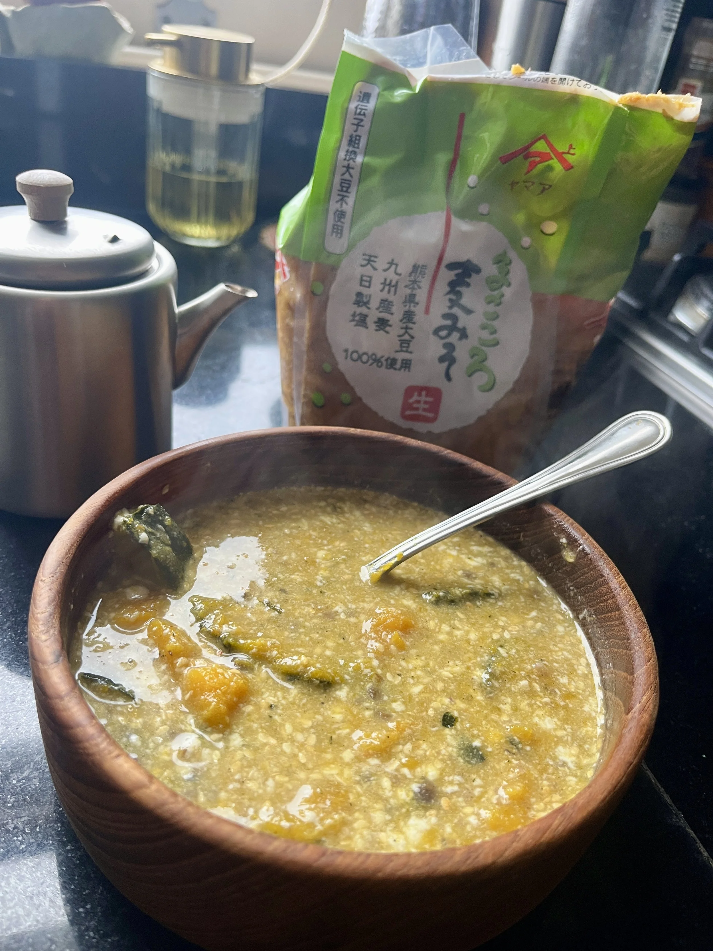 Golden Harmony Bowl (Pumpkin &amp; Beans with Coconut Miso Cream)