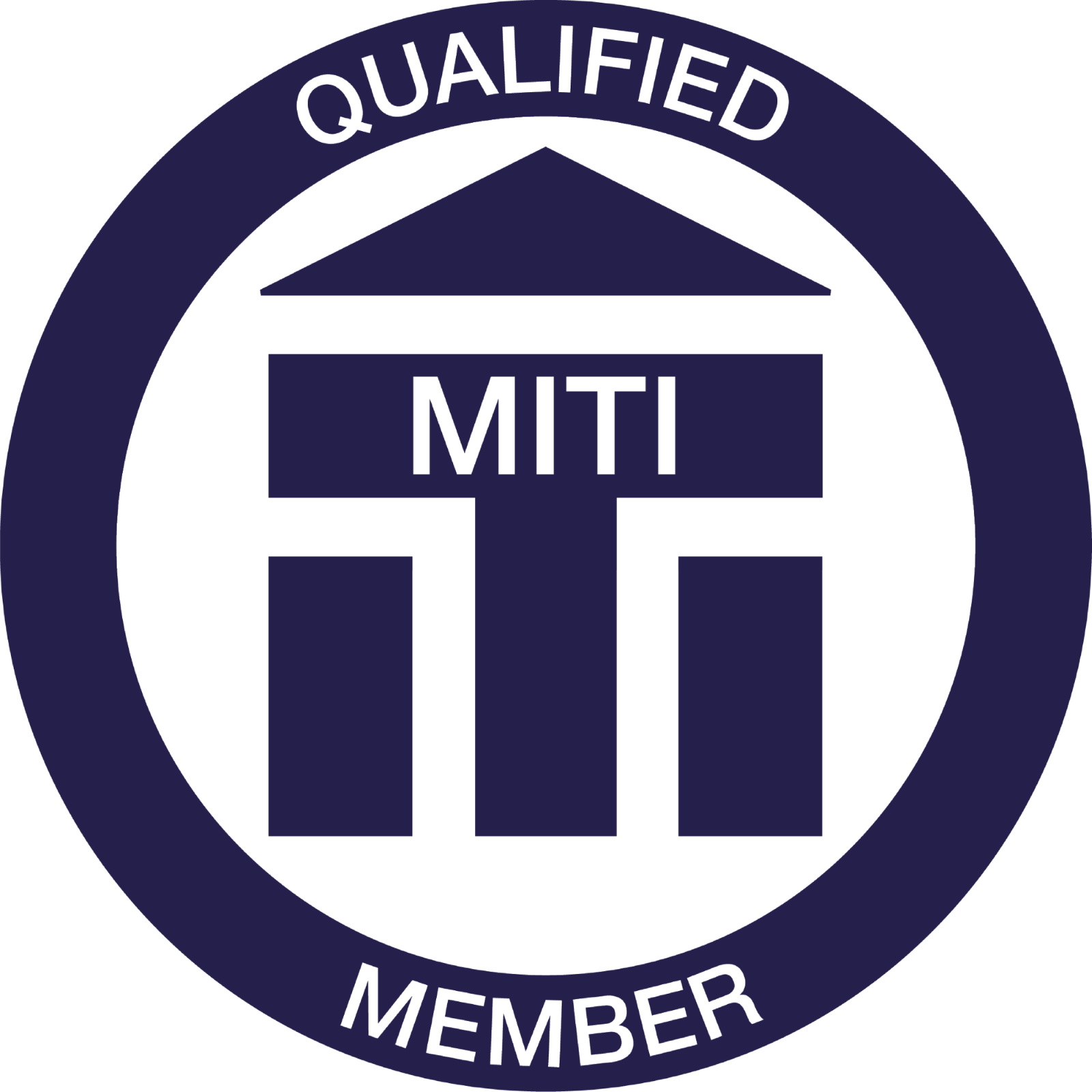 logo with the letters miti and the words qualified member