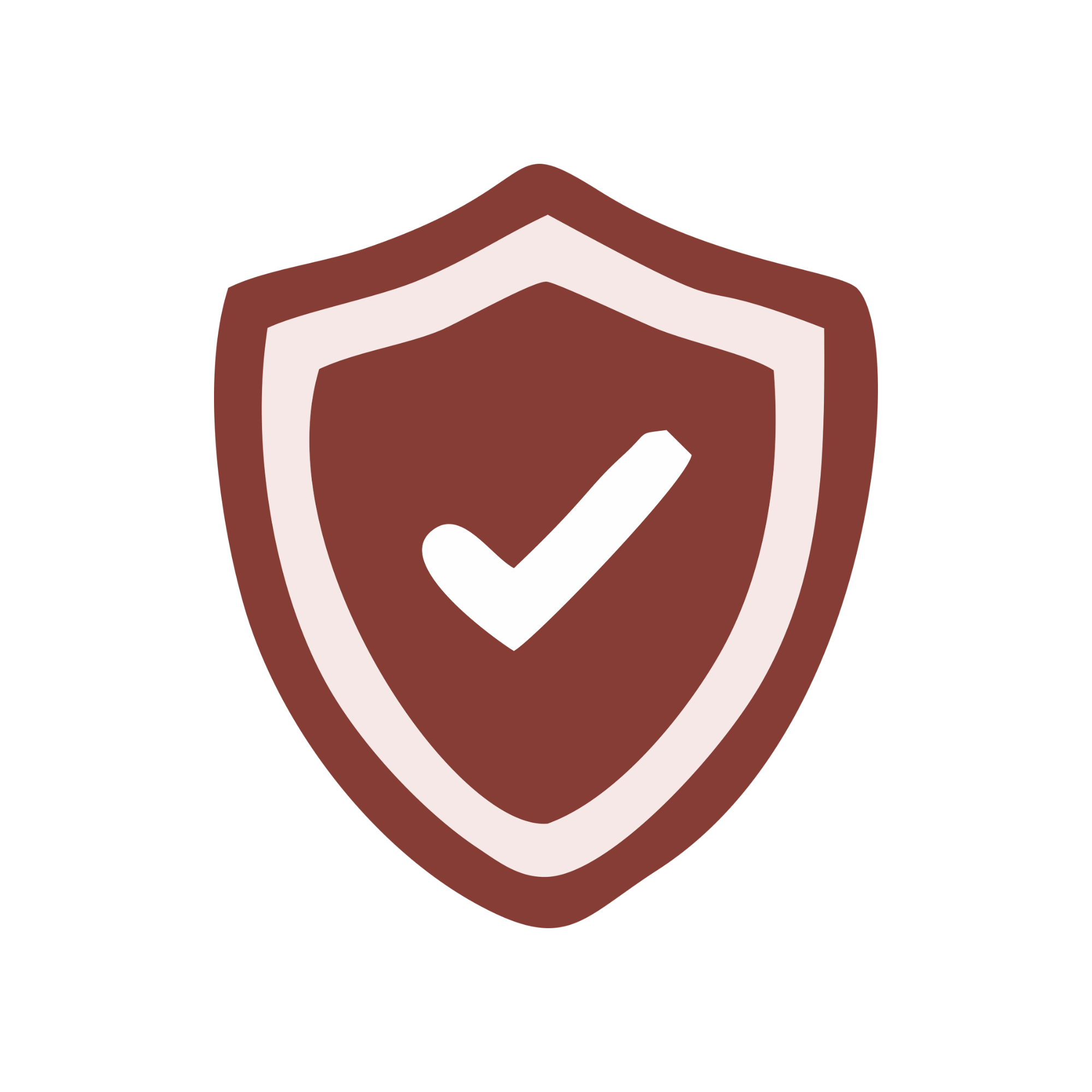 a tick mark inside a shield