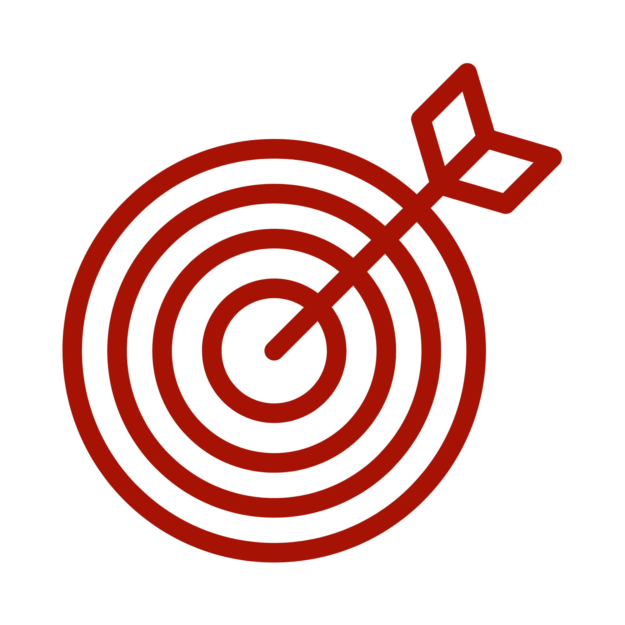 an arrow hitting a target