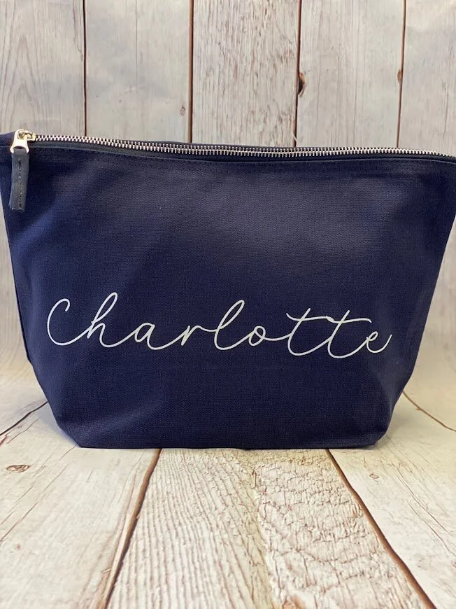 personalised zip bag