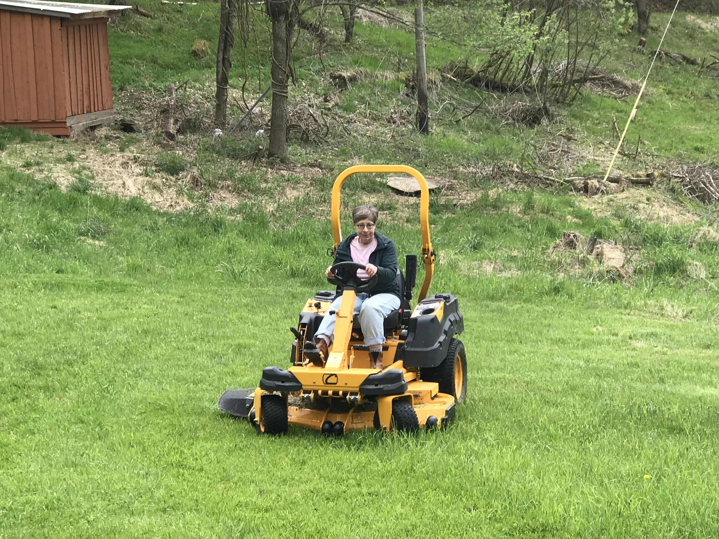 This Club Cadet ProZ100 mower is now Uptop and doing a great job helping to maintain the property!