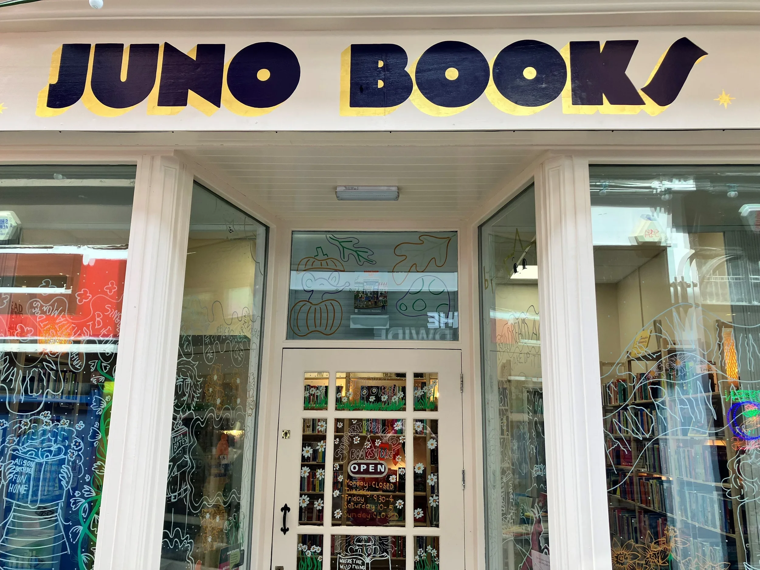 Front of Juno Books' shop