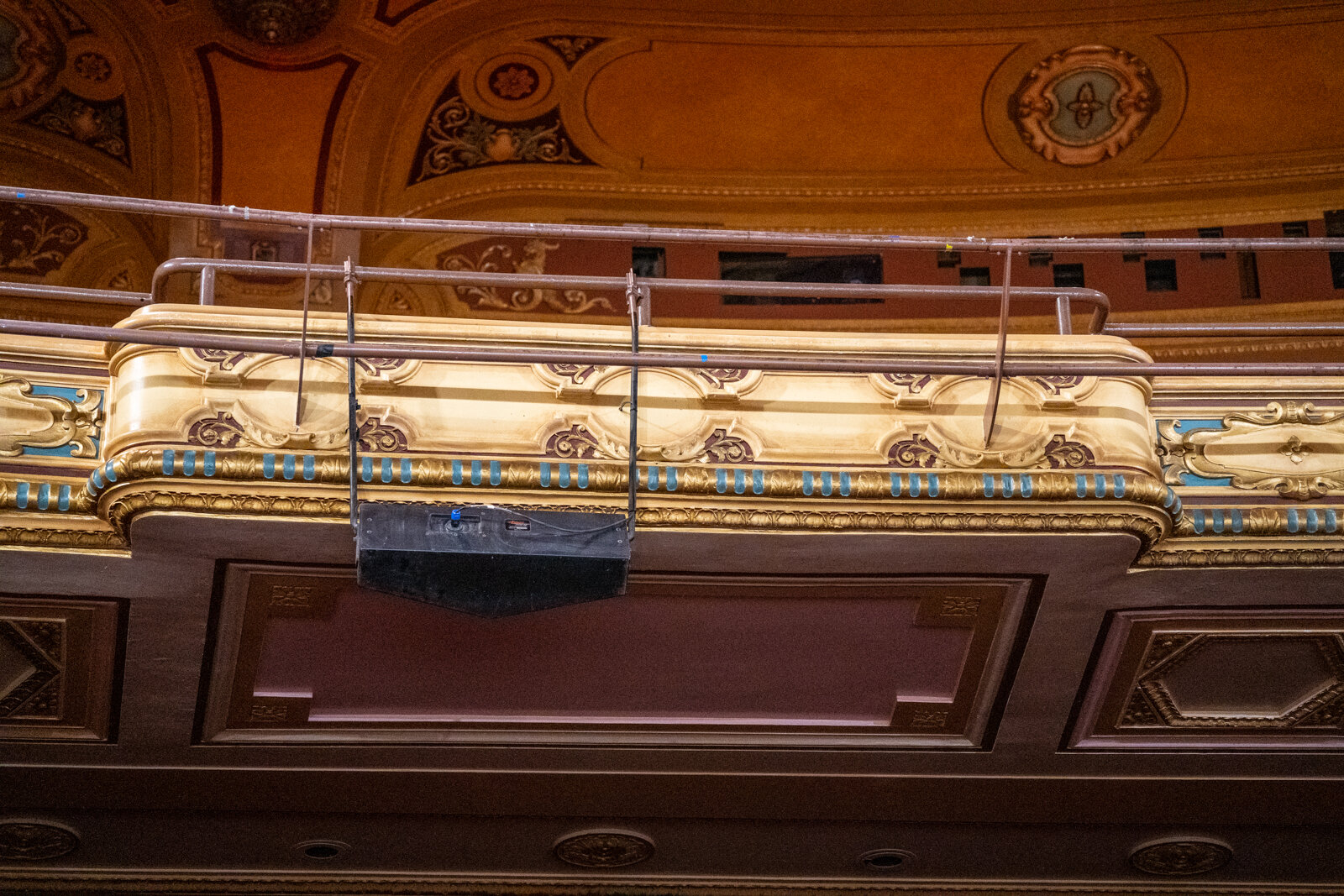  Historic restoration of the balcony trim in Sheas theatre, located in downtown Buffalo New York. 