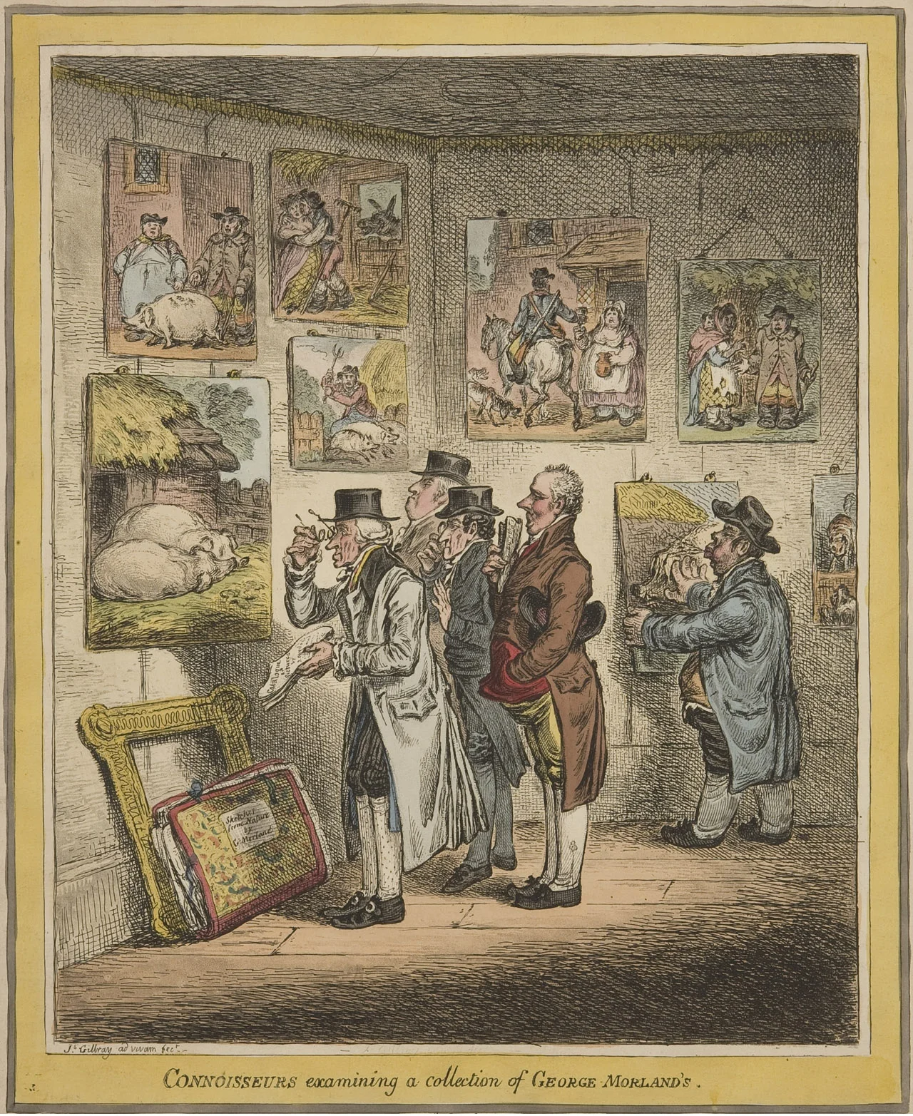 James Gillray Connoisseurs examining a collection of George Morland’s————————————————————————————————————————————————————————————————————————————————————————————————————————————————————————