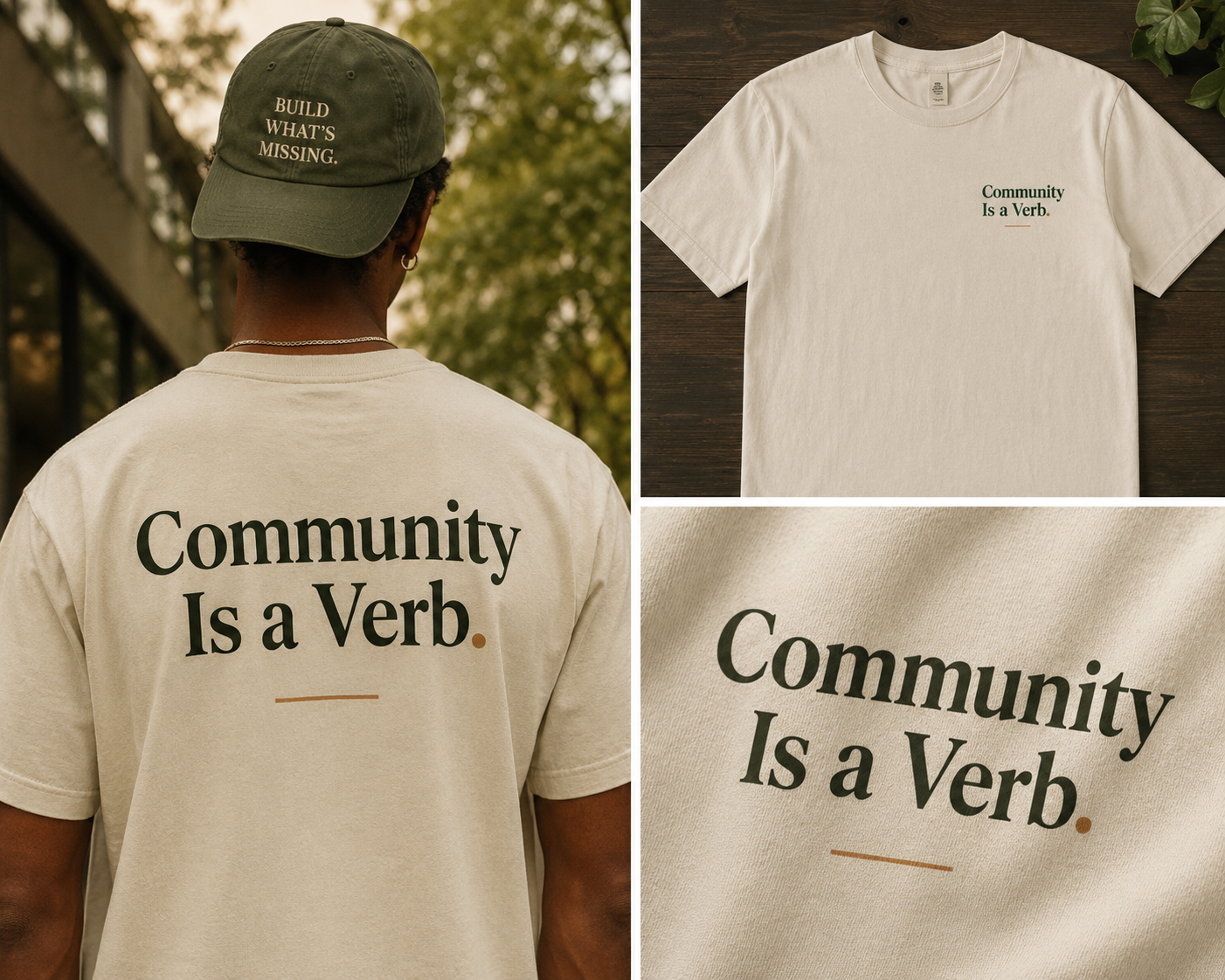 community is a verb tshirt.png
